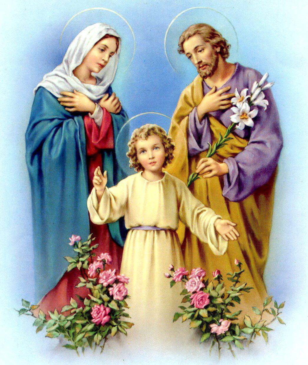 1046x1241 Jesus, Mary, And Joseph Wallpaper