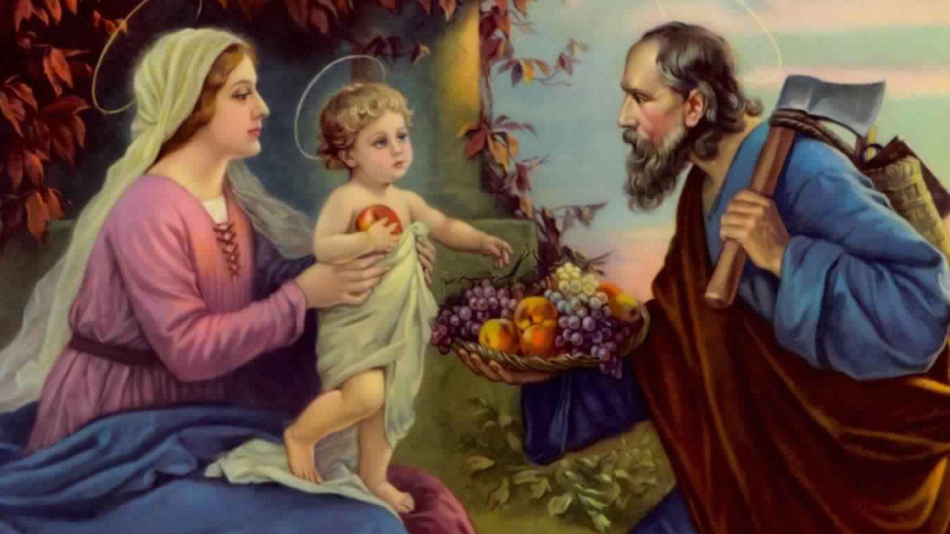 1366x768 image Of The Holy Family Of Jesus Mary And Joseph