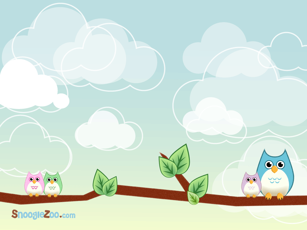 1024x768 Cartoon Owl Wallpaper