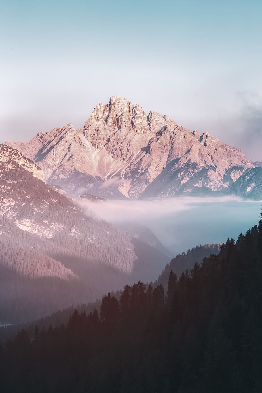 910x1365 brown, mountain, body, water, daytime, dolomite, android wallpaper, HD wallpaper, CC public domain, royalty free