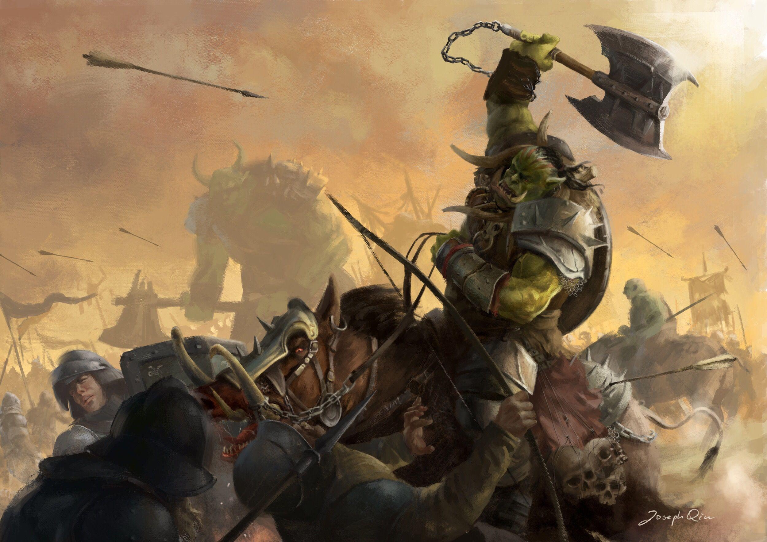 2500x1767 Video Game Warhammer Battle Orc Warrior HD Wallpaper Background Image. Orc warrior, Artist, Fantasy battle