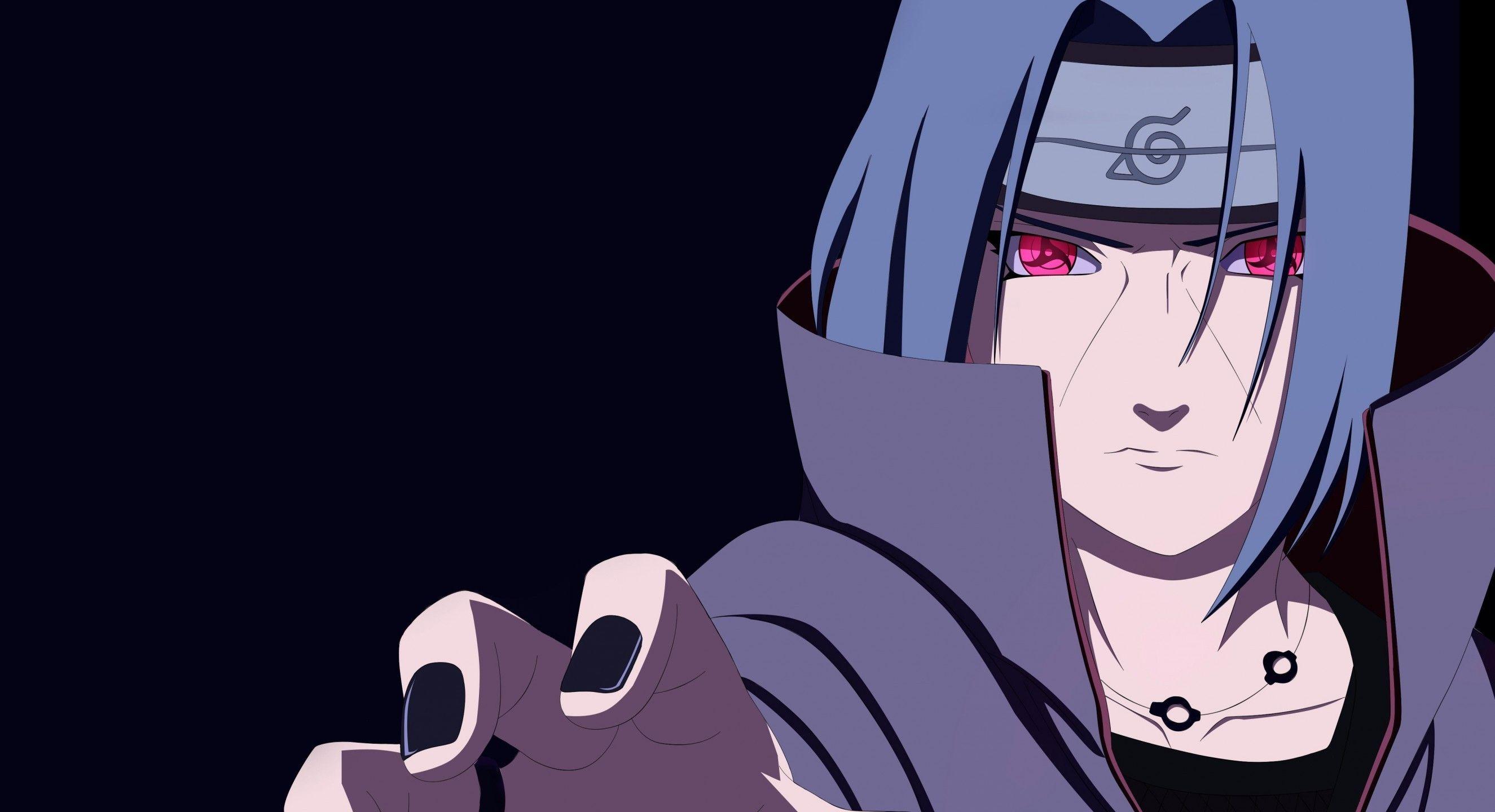 2650x1440 Download 2650x1440 Uchiha Itachi, Mangekyou Sharingan, Akatsuki, Naruto Wallpaper