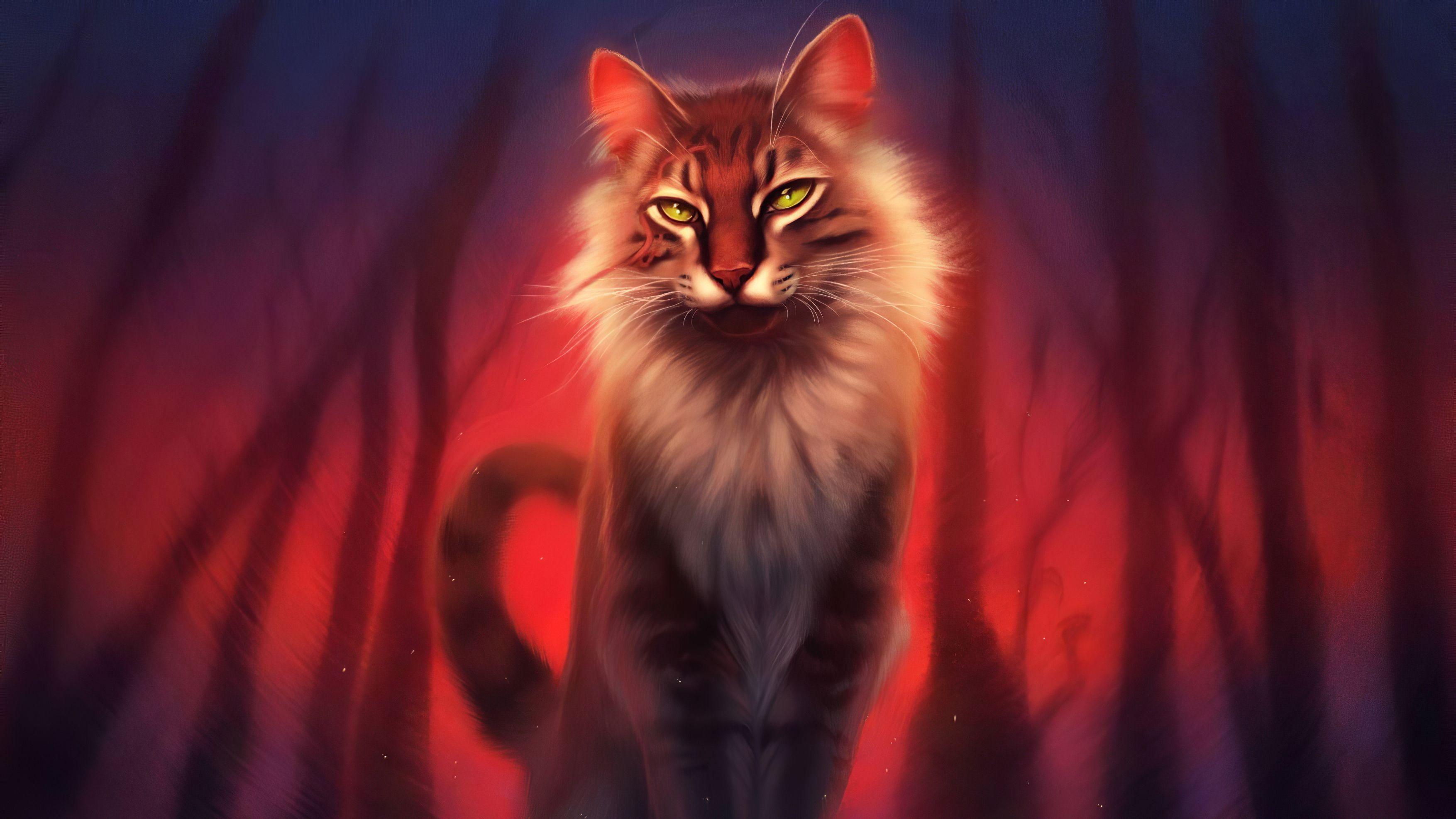3508x1973 Warrior Cat 4k, HD Artist, 4k Wallpaper, Image, Background, Photo and Picture