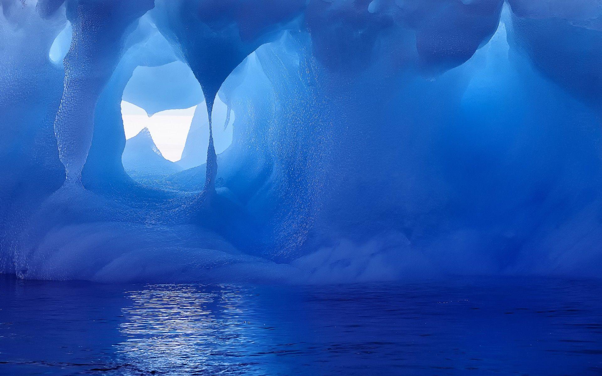 1920x1200 Nature Antarctica iceberg ice winter passage water light window wallpaperx1200