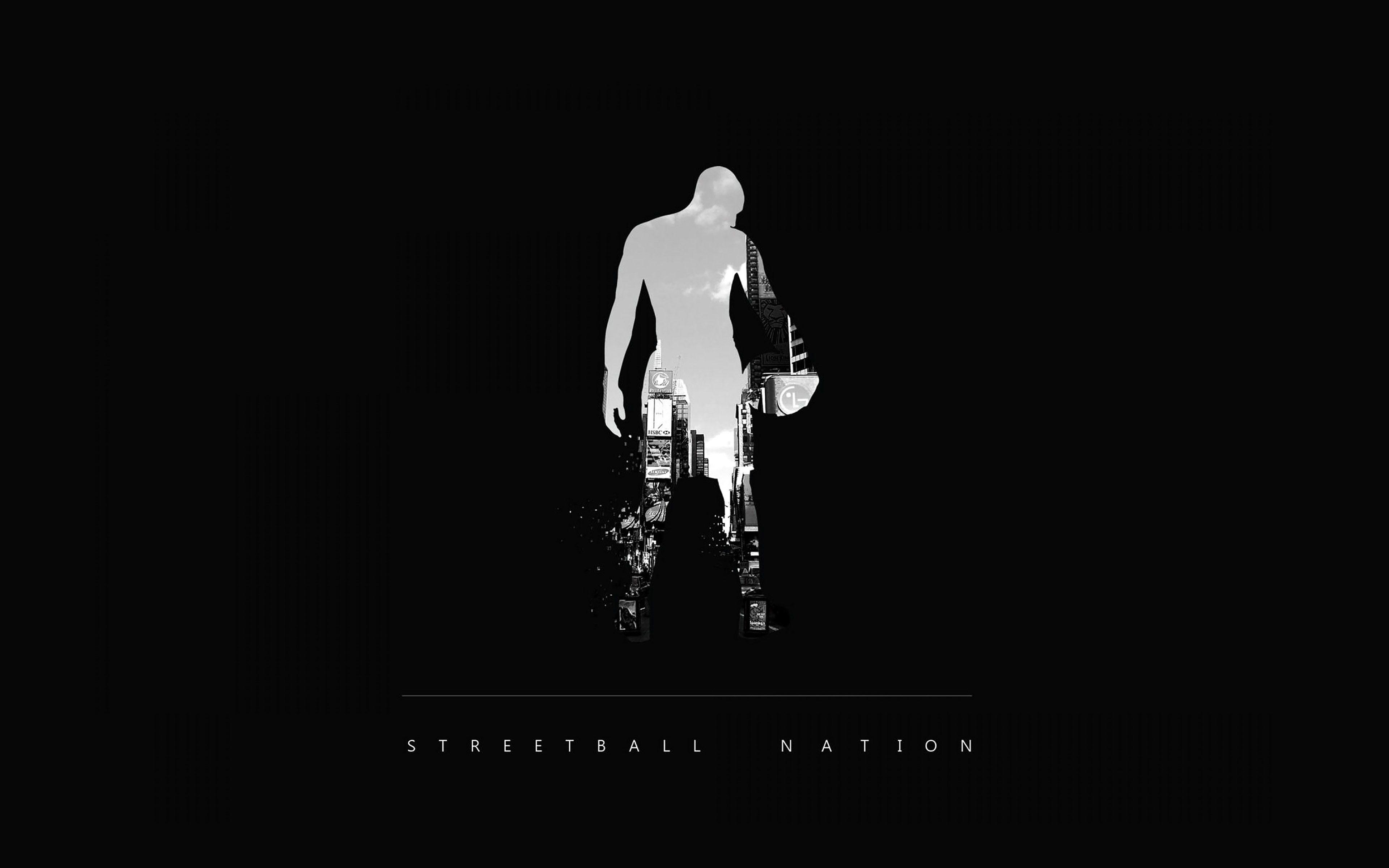 3840x2400 wallpaper for desktop, laptop. street ball nation illust minimal art dark