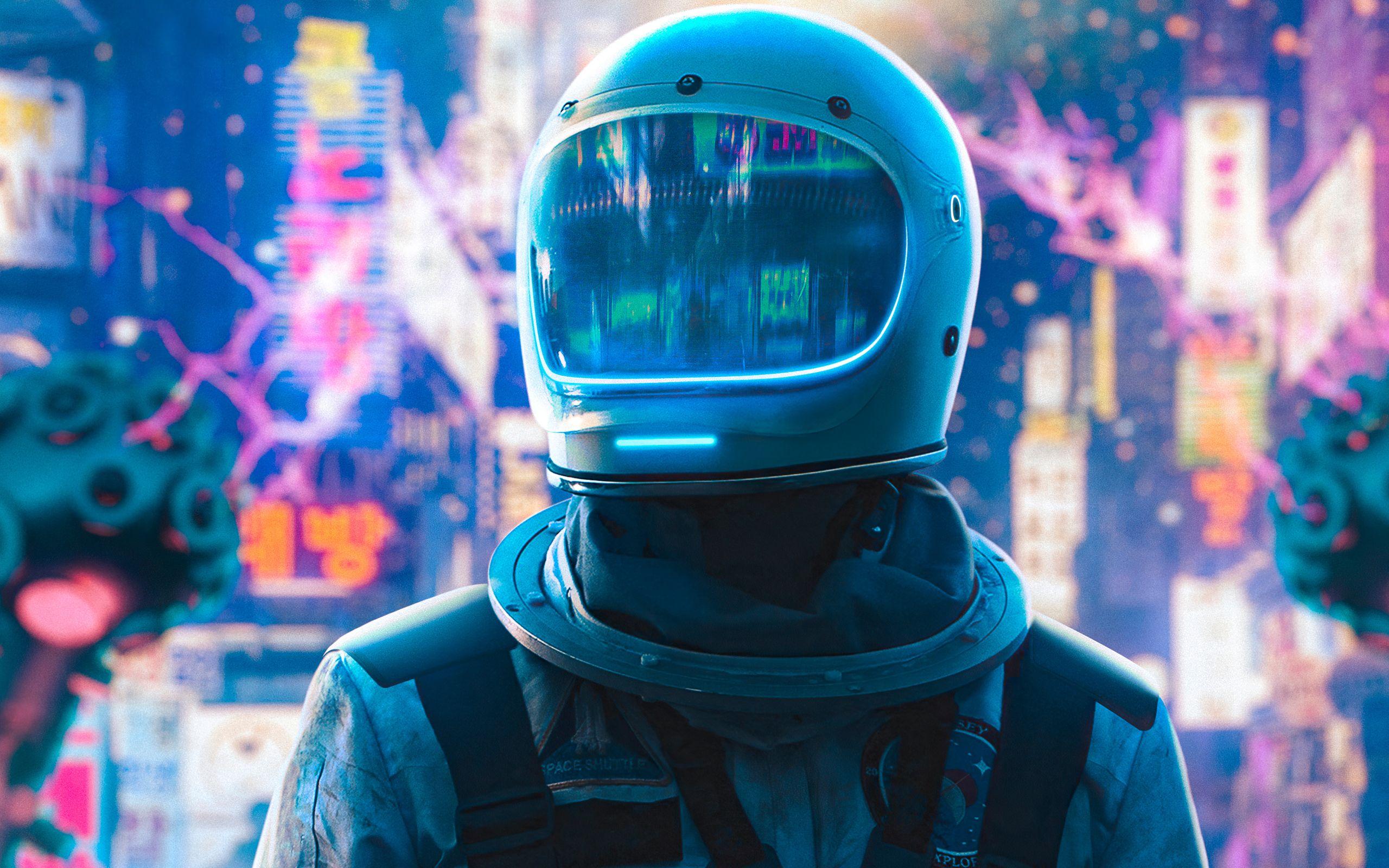 4K Phone Wallpaper Astronaut Neon Light : 330029 Astronaut Outer Space