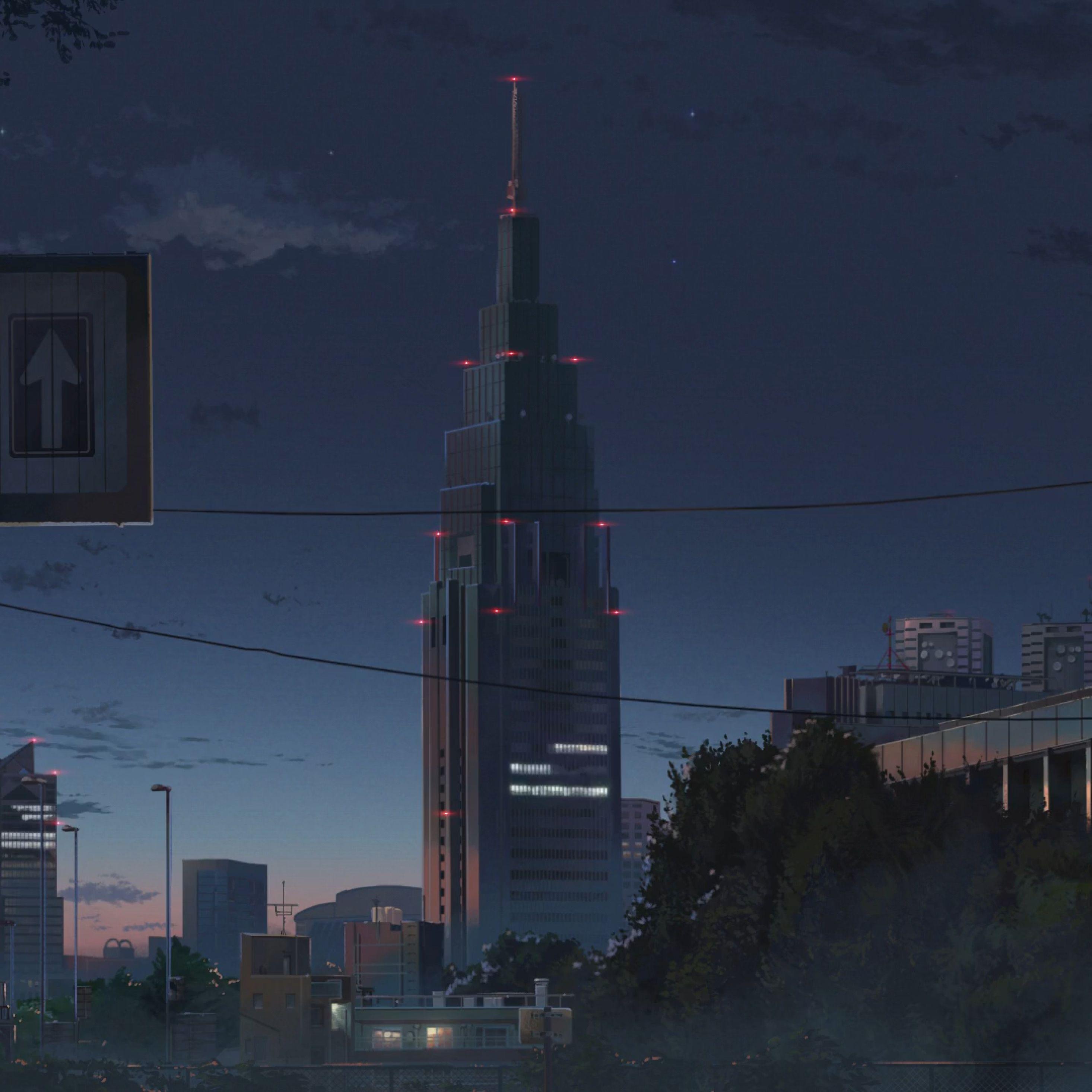 2932x2932 Kimi No Na Wa Anime City iPad Pro Retina Display Wallpaper, HD Anime 4K Wallpaper, Image, Photo and Background