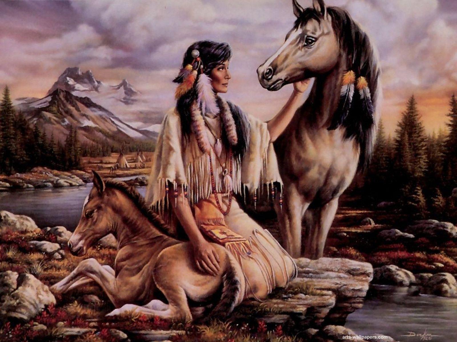 1600x1200 Native American Girl Wallpaper