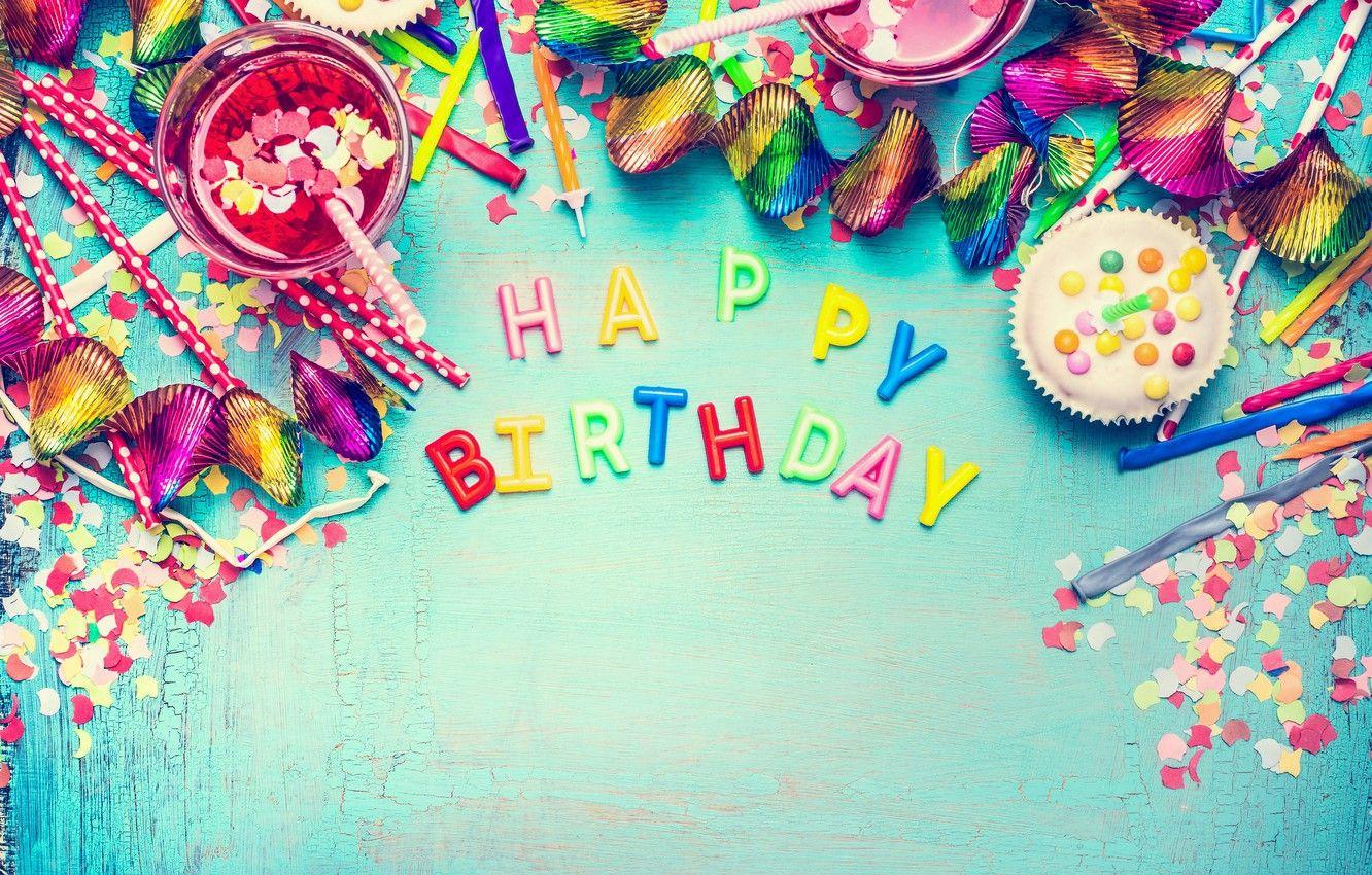 1332x850 Wallpaper balls, colorful, candy, sweets, Happy Birthday, colours, confetti, celebration, candy, decoration, Birthday image for desktop, section праздники