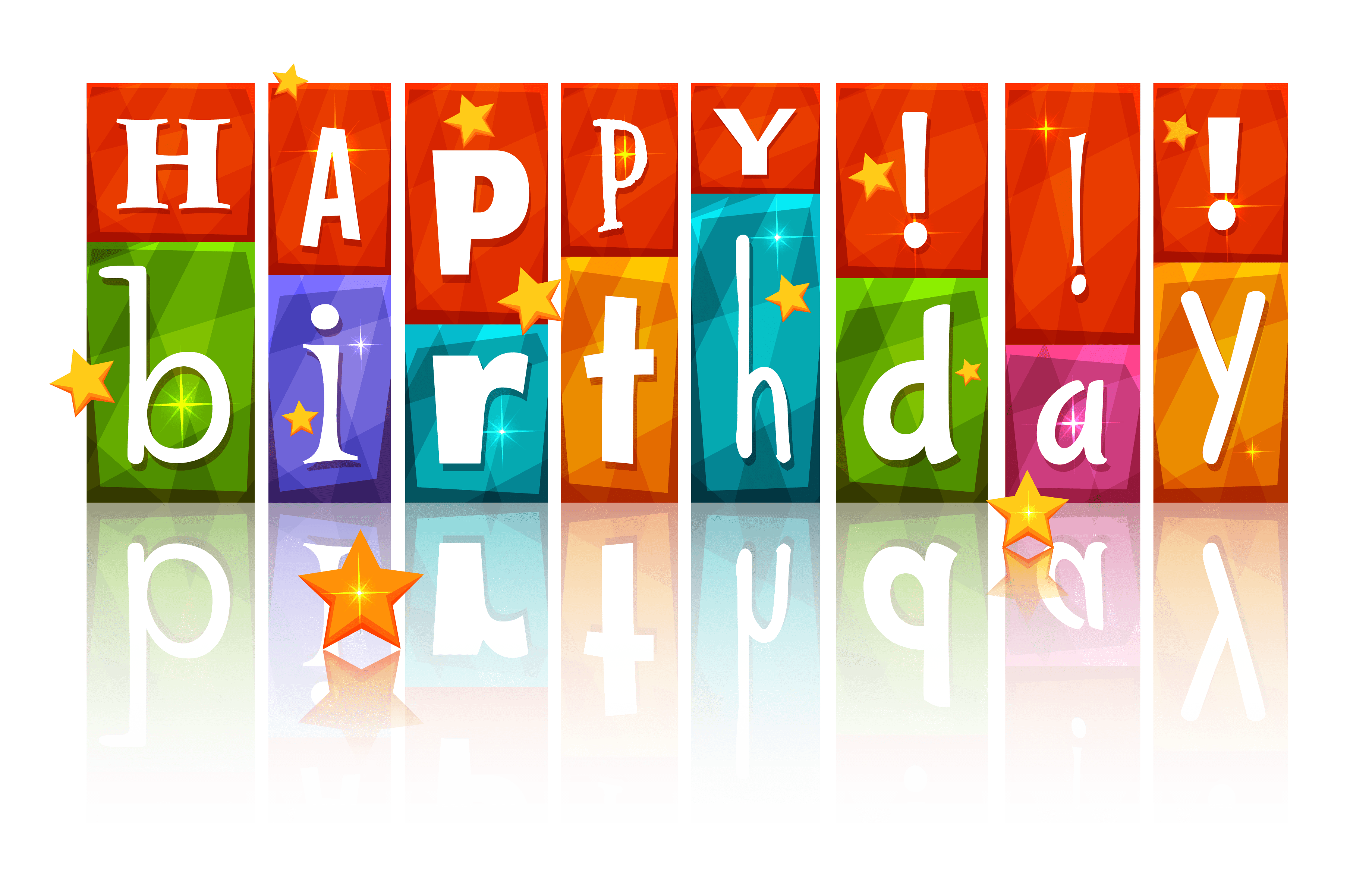 3680x2335 Transparent Colorful Happy Birthday With Stars PNG Image Quality Image And Transparent PNG Free Clipart