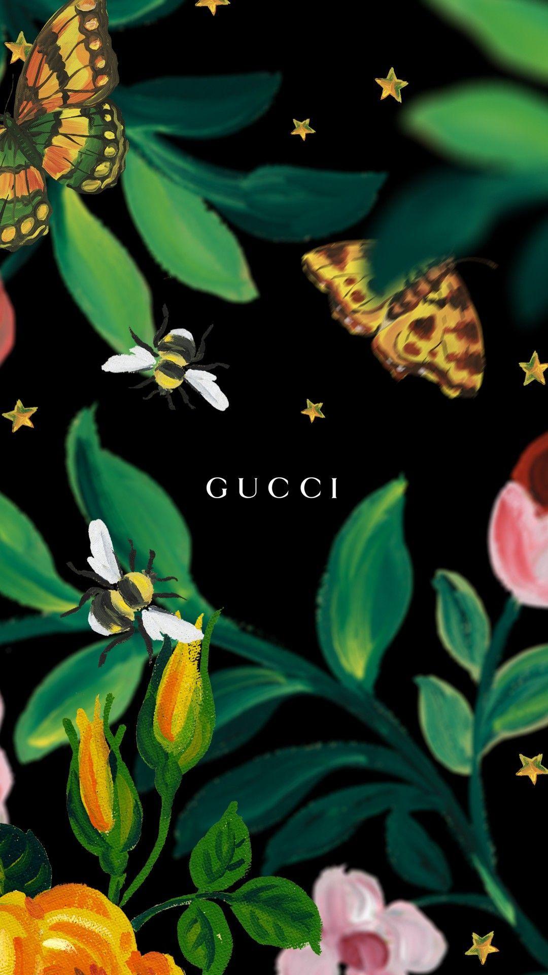 gucci butterfly background