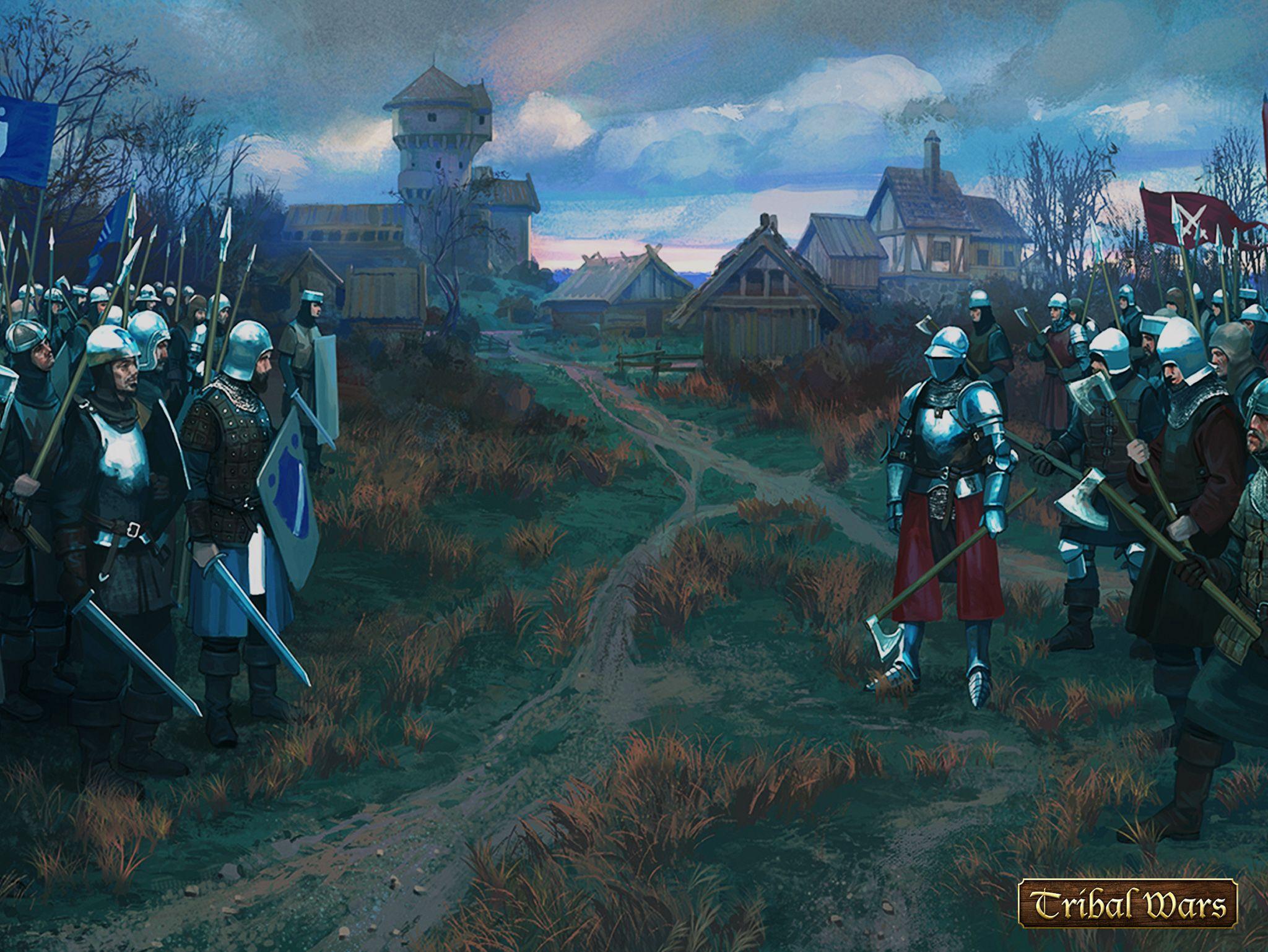 2048x1538 Wallpaper classic browser game Tribal Wars