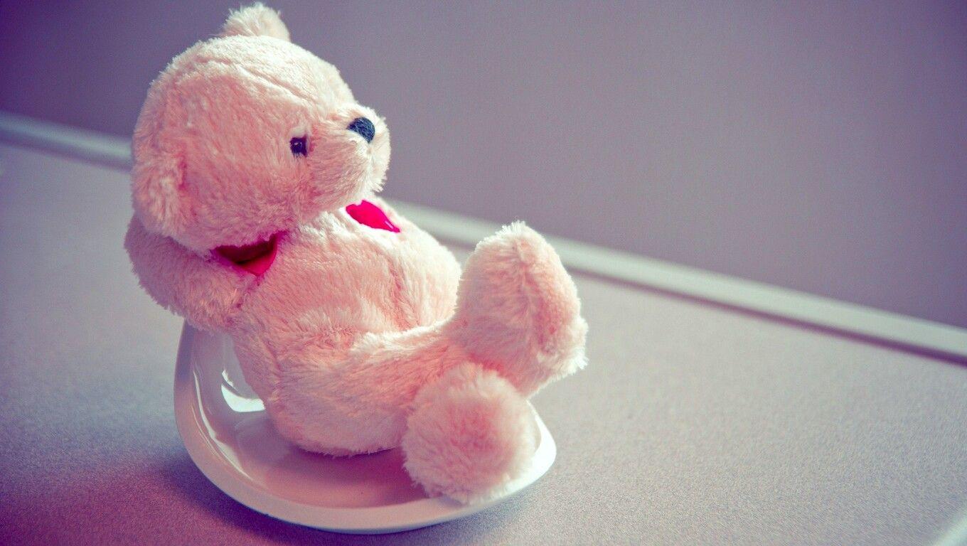 1360x768 Pink Teddy Bear Laptop HD HD 4k Wallpaper, Image, Background, Photo and Picture