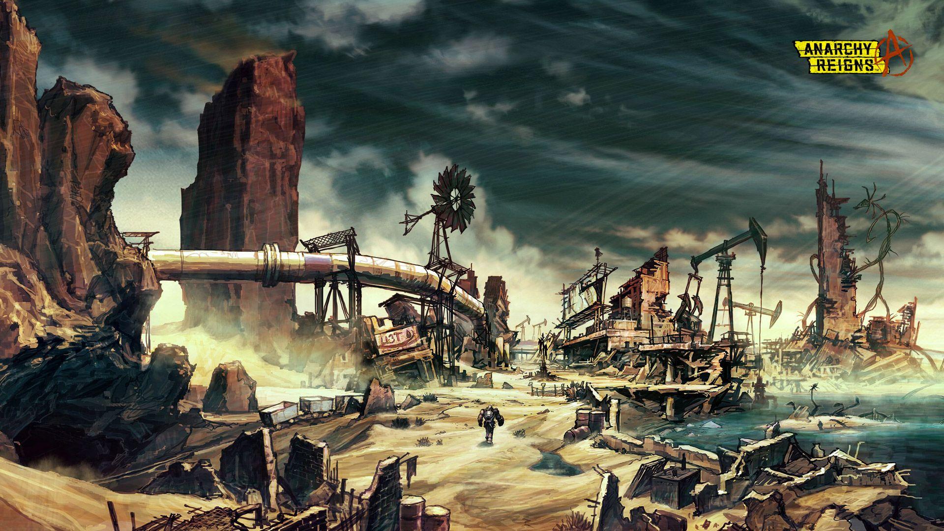 Anime Post Apocalyptic HD Wallpaper by Satoshi Takahara