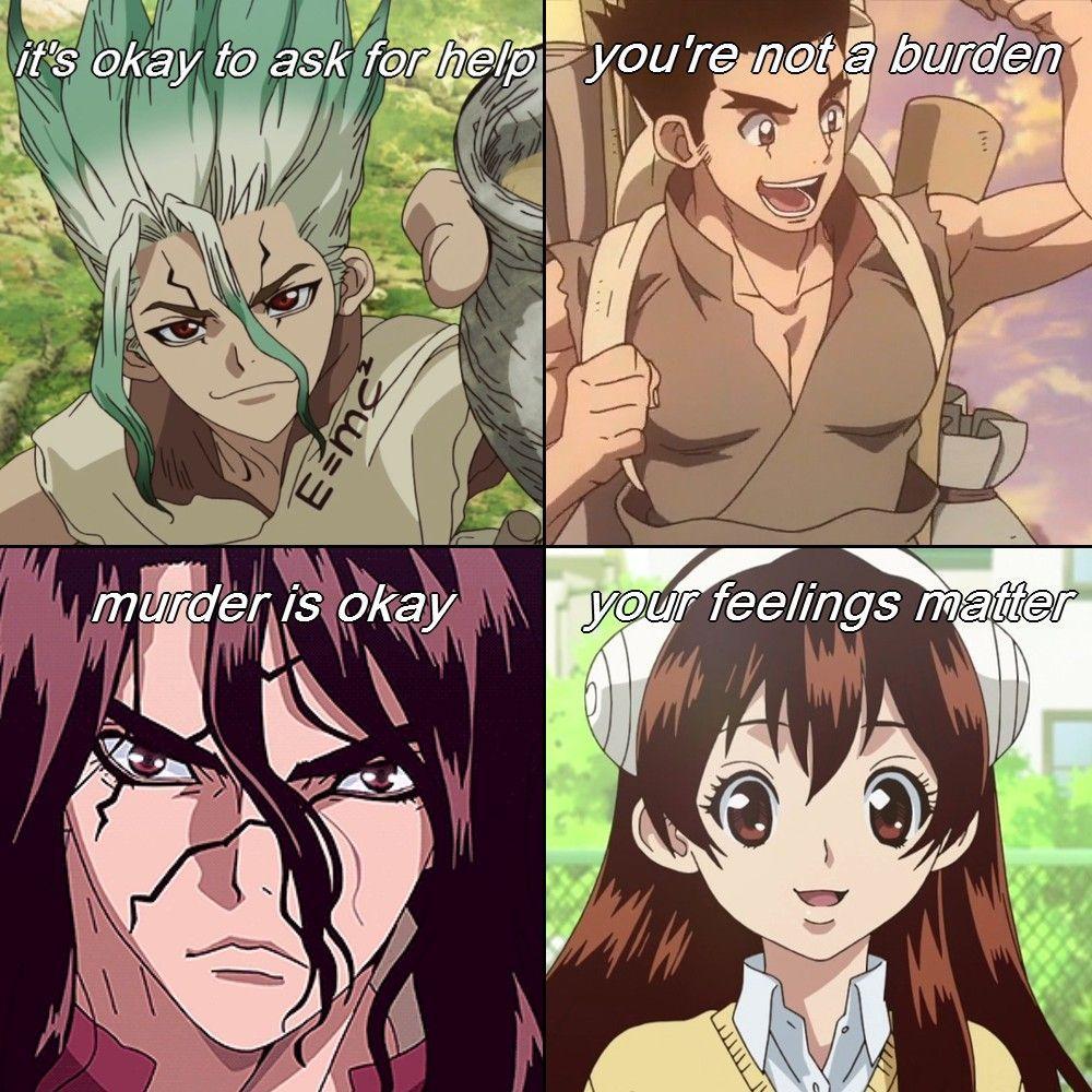 1000x1000 Funny Dr Stone Meme Wallpaper