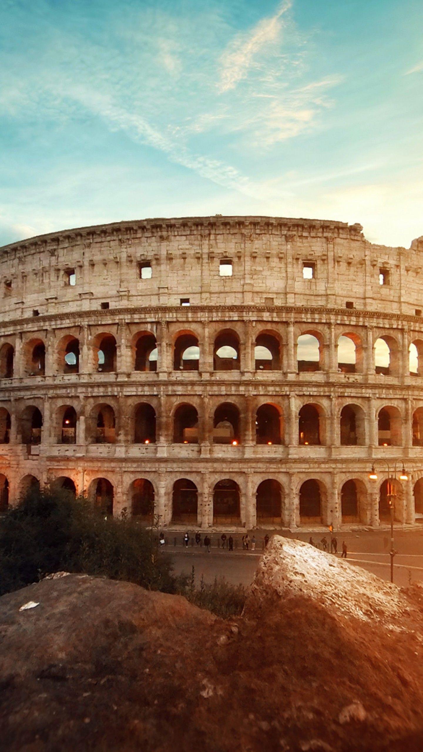 1440x2560 Colosseum 4K Wallpaper, Amphitheater, Historical structure, Rome, Ancient architecture, Italy, World