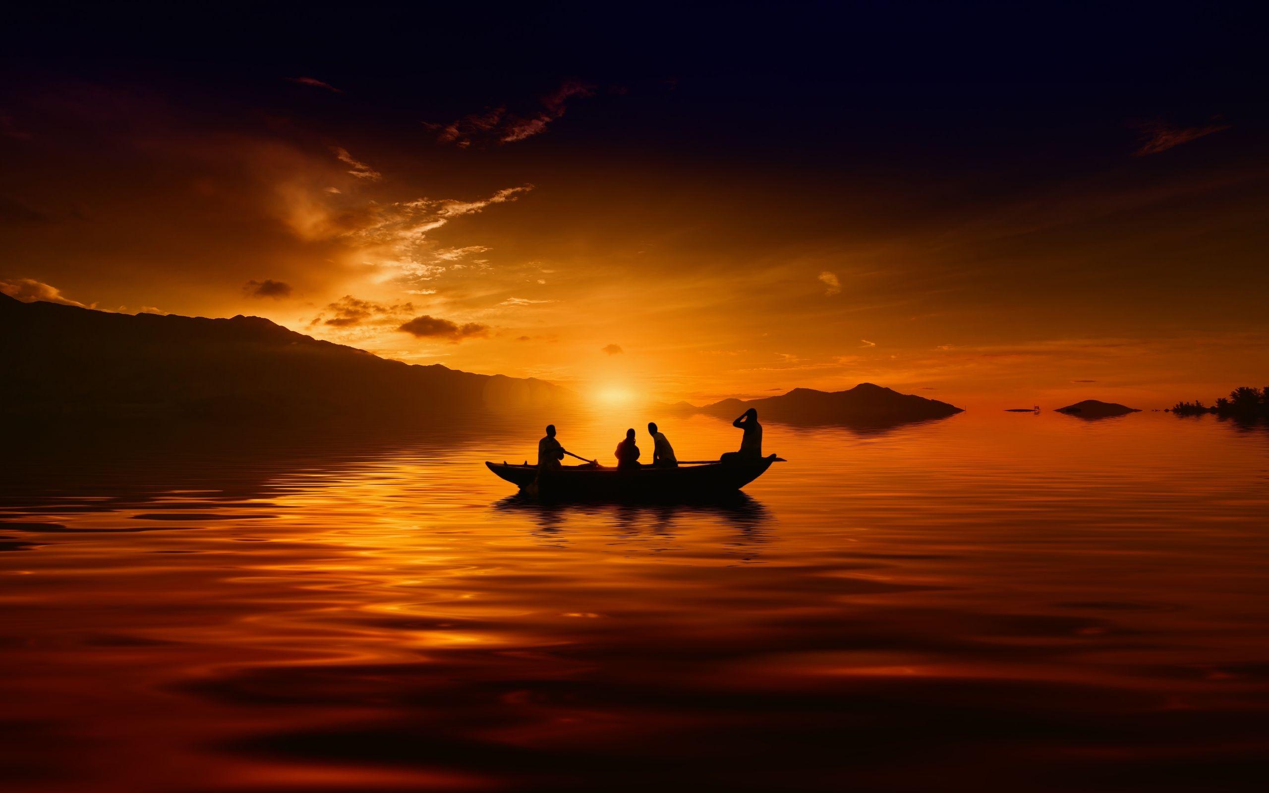 2560x1600 Amazing Sunset Over Lake 8k 2560x1600 Resolution Wallpaper, HD Nature 4K Wallpaper, Image, Photo and Background