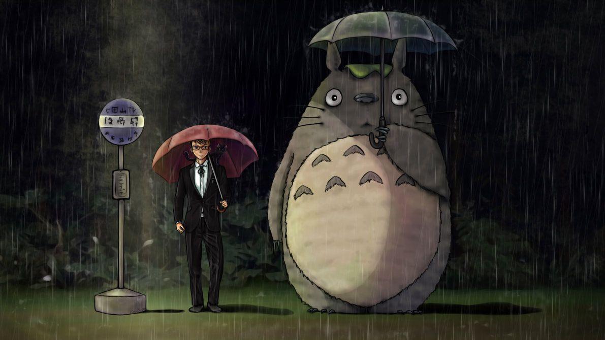 1191x670 My Neighbor Totoro Wallpaper Rain. StupidFox