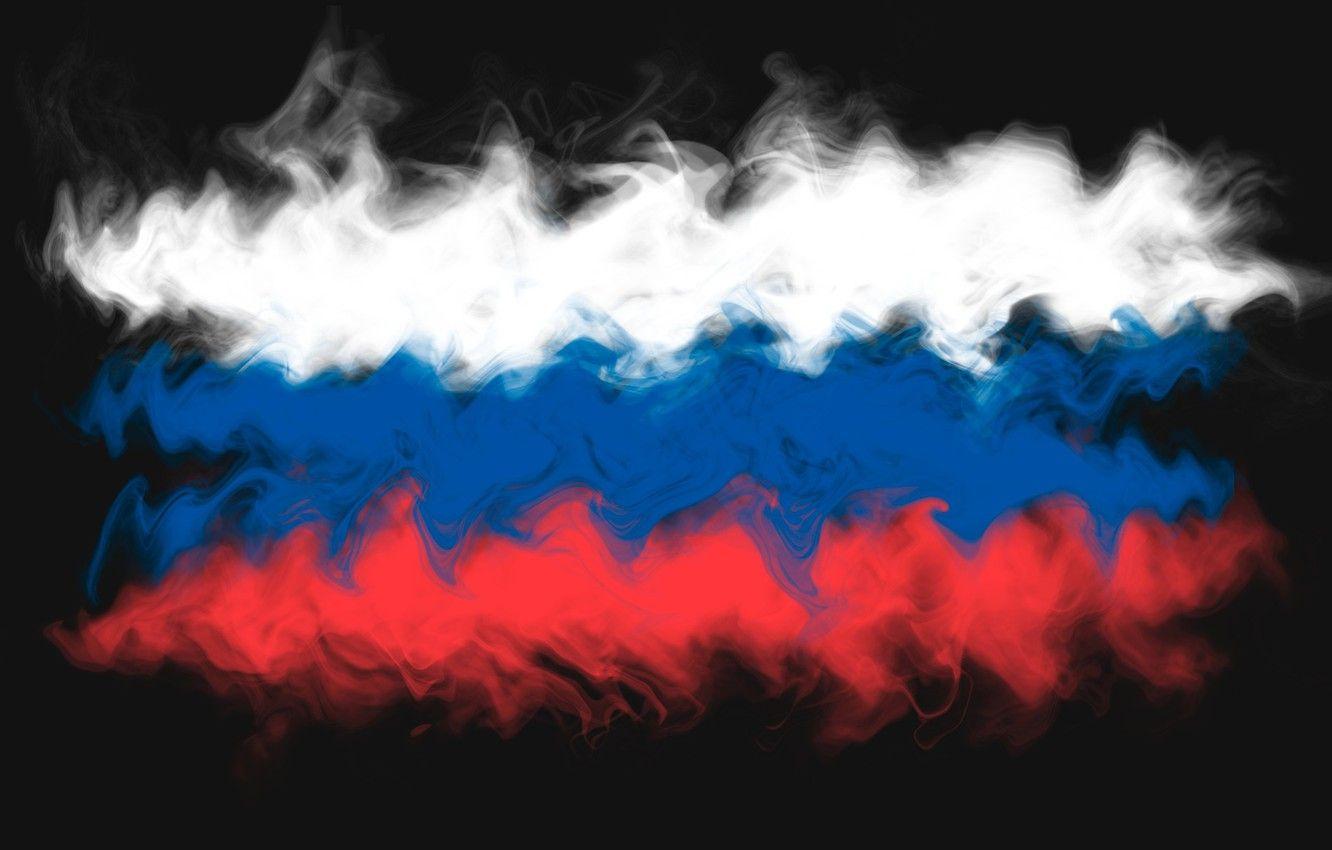 1332x850 Wallpaper abstraction, smoke, flag, Russia, tricolor, Russia image for desktop, section абстракции