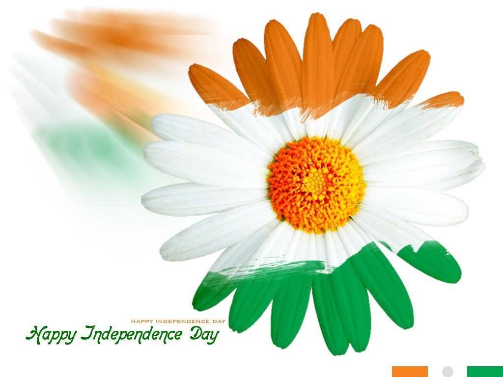 1024x768 Tricolor Happy Independence Day Flower HD Wallpaper On Indian Tourism Wallpaper & Background Download