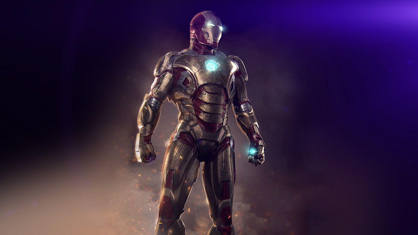 1366x768 wallpaper for desktop, laptop. ironman hero marvel art illust
