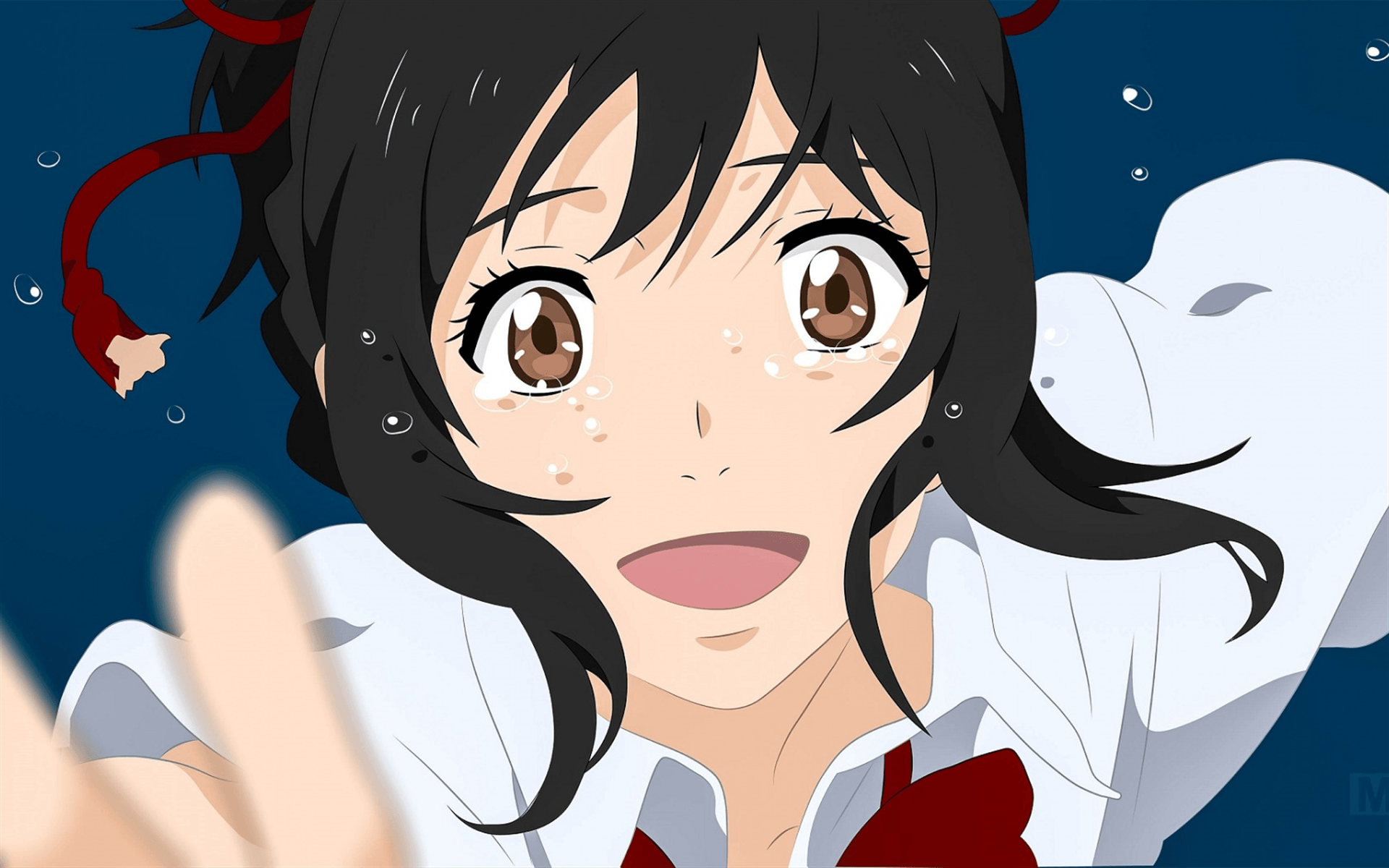 1920x1200 Download wallpaper Kimi No Na Wa, Mitsuha Miyamizu, porter, art, anime characters, japanese manga for desktop with resolution 1920x1200. High Quality HD picture wallpaper