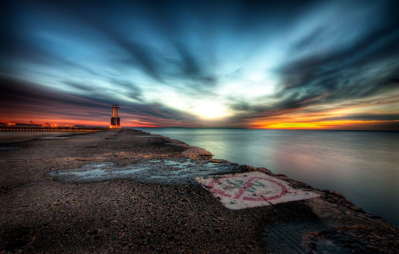 1332x850 Wallpaper the sky, water, landscapes, Marina, divorce, hdr, promenade, harbour image for desktop, section пейзажи