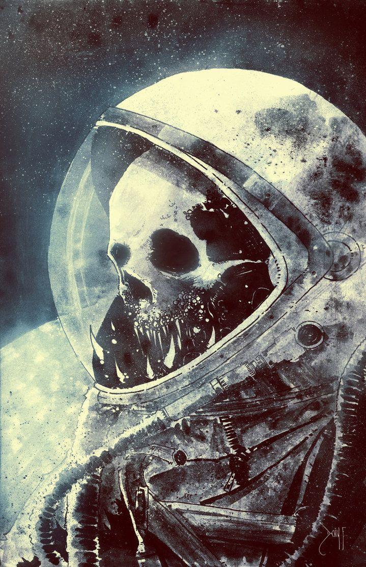 dead astronaut in space wallpaper