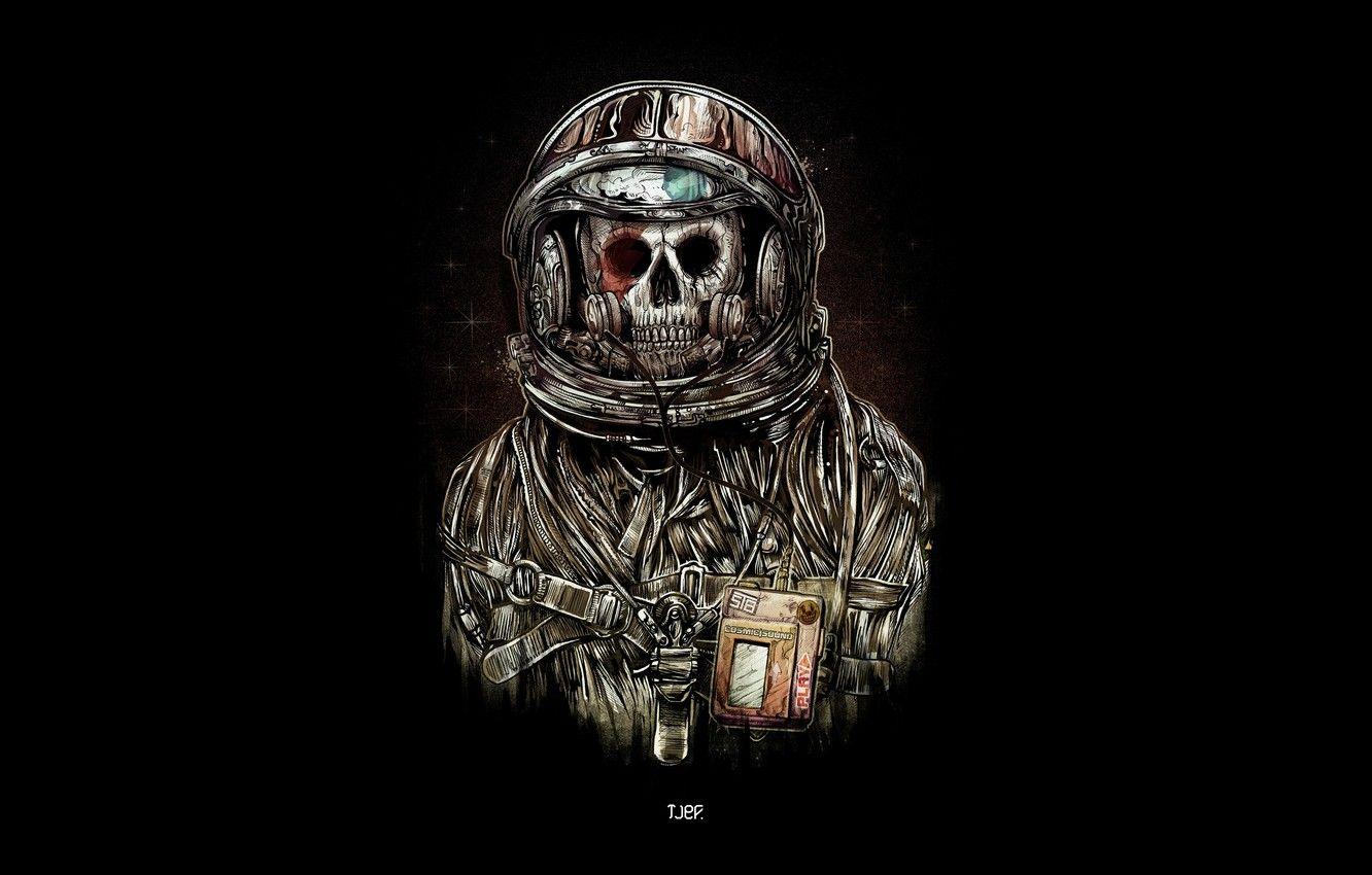 Lost in The Space  Astronaut art Skull art Space art