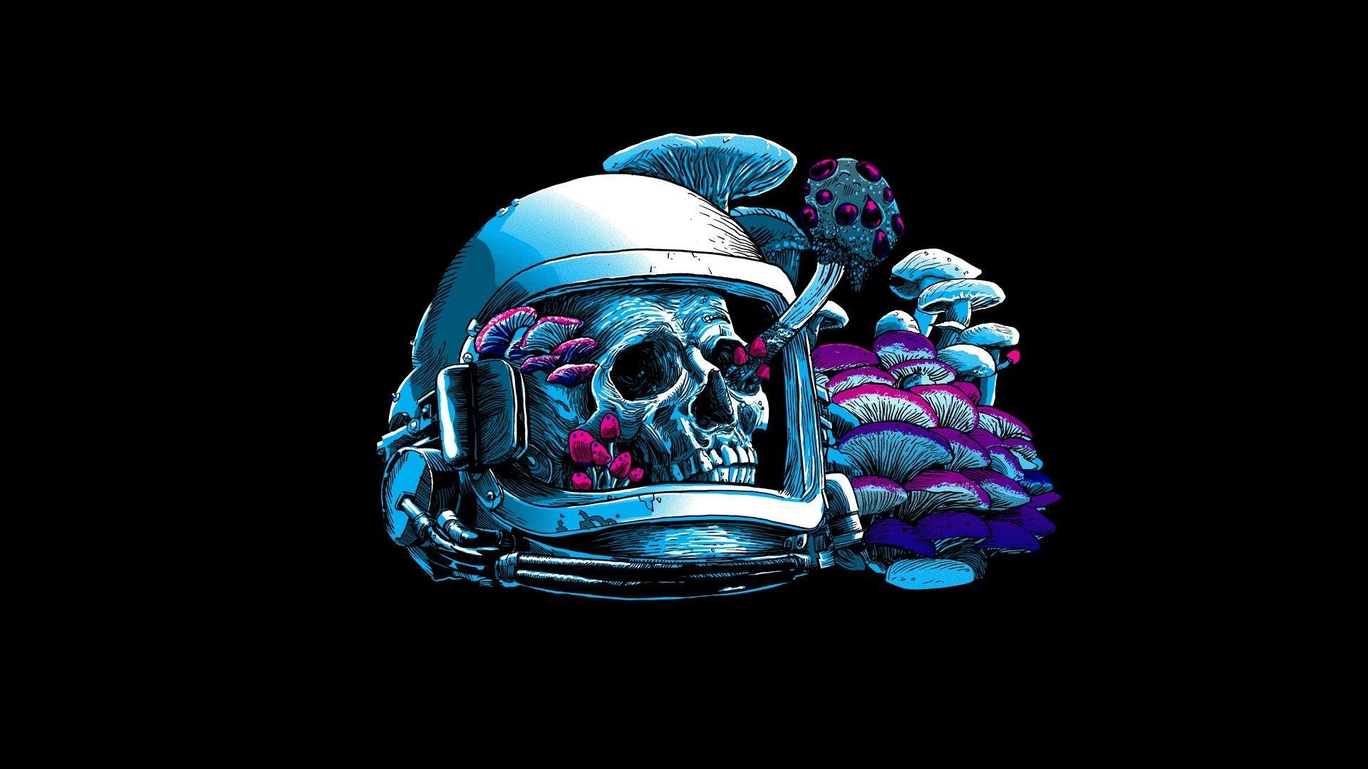 1920x1080 #artwork, #space, #helmet, #space art, #skull, #astronaut, #death, wallpaper