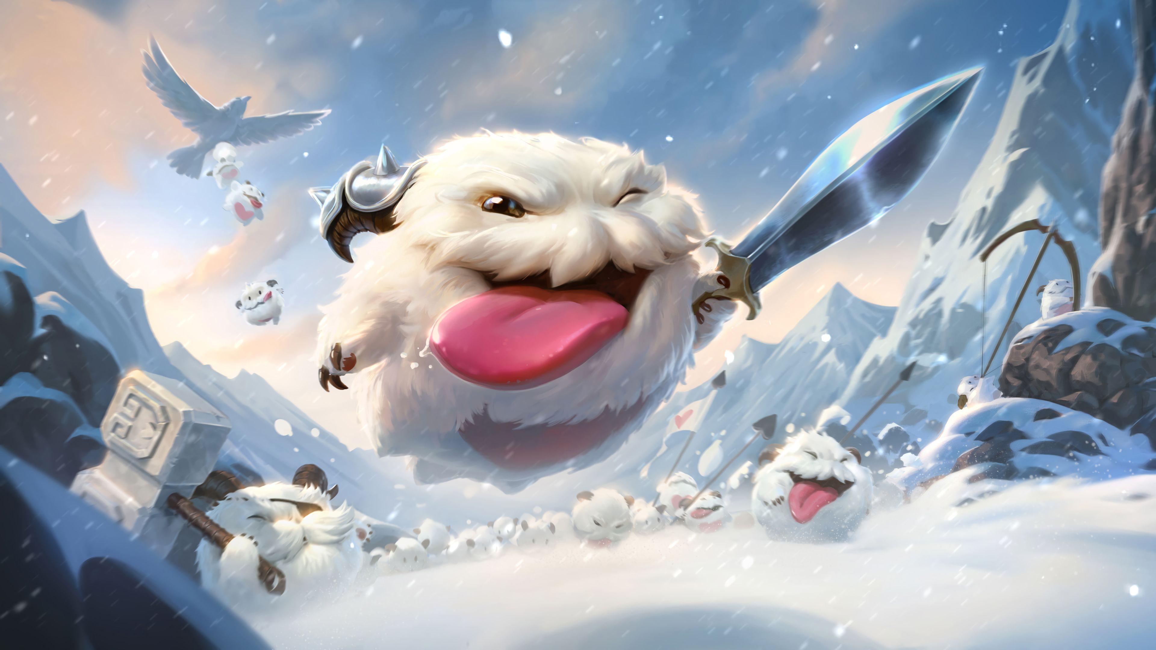 3840x2160 Legends of Runeterra, League of Legends, Poro, Freljord, whitex2160 Wallpaper