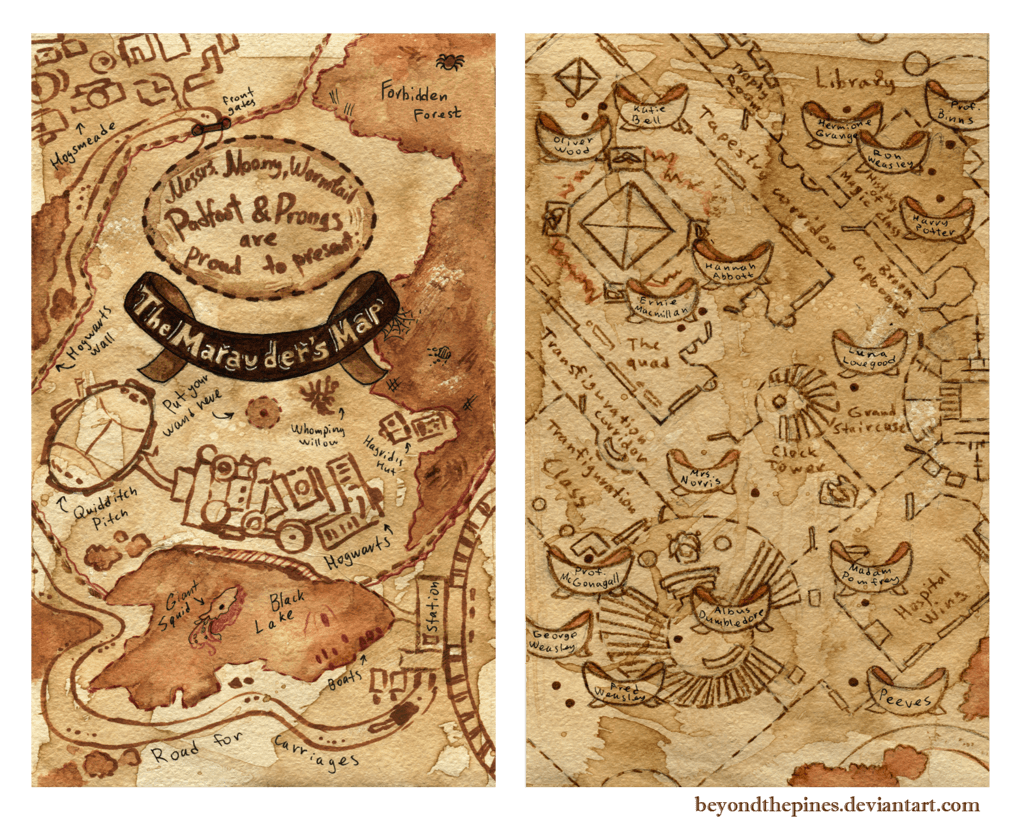 1024x825 The Marauders Map Wallpaper
