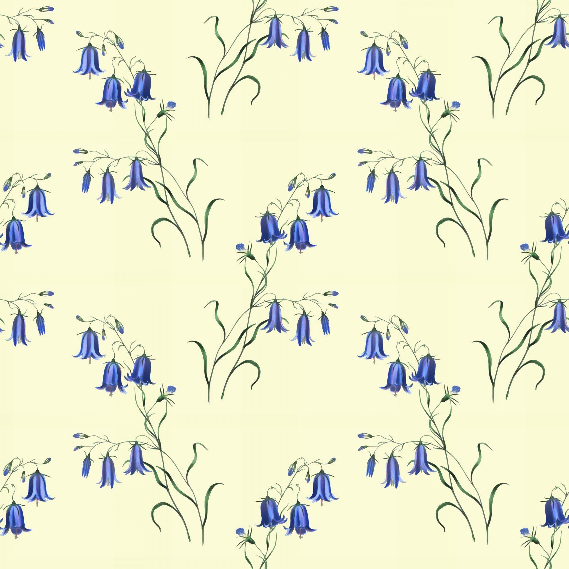 1920x1920 Flowers Vintage Wallpaper Painting Free Domain Picture