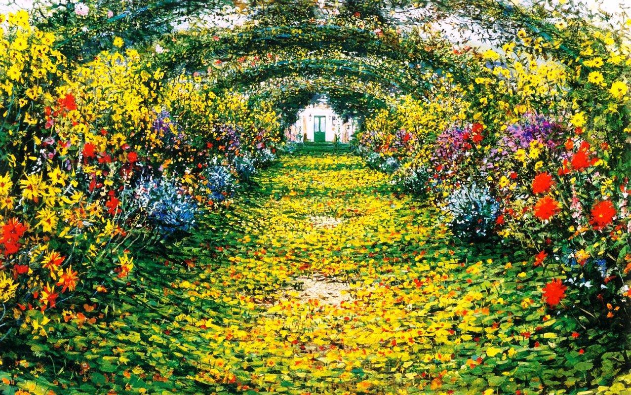1278x800 Flower Garden Art Wallpaper