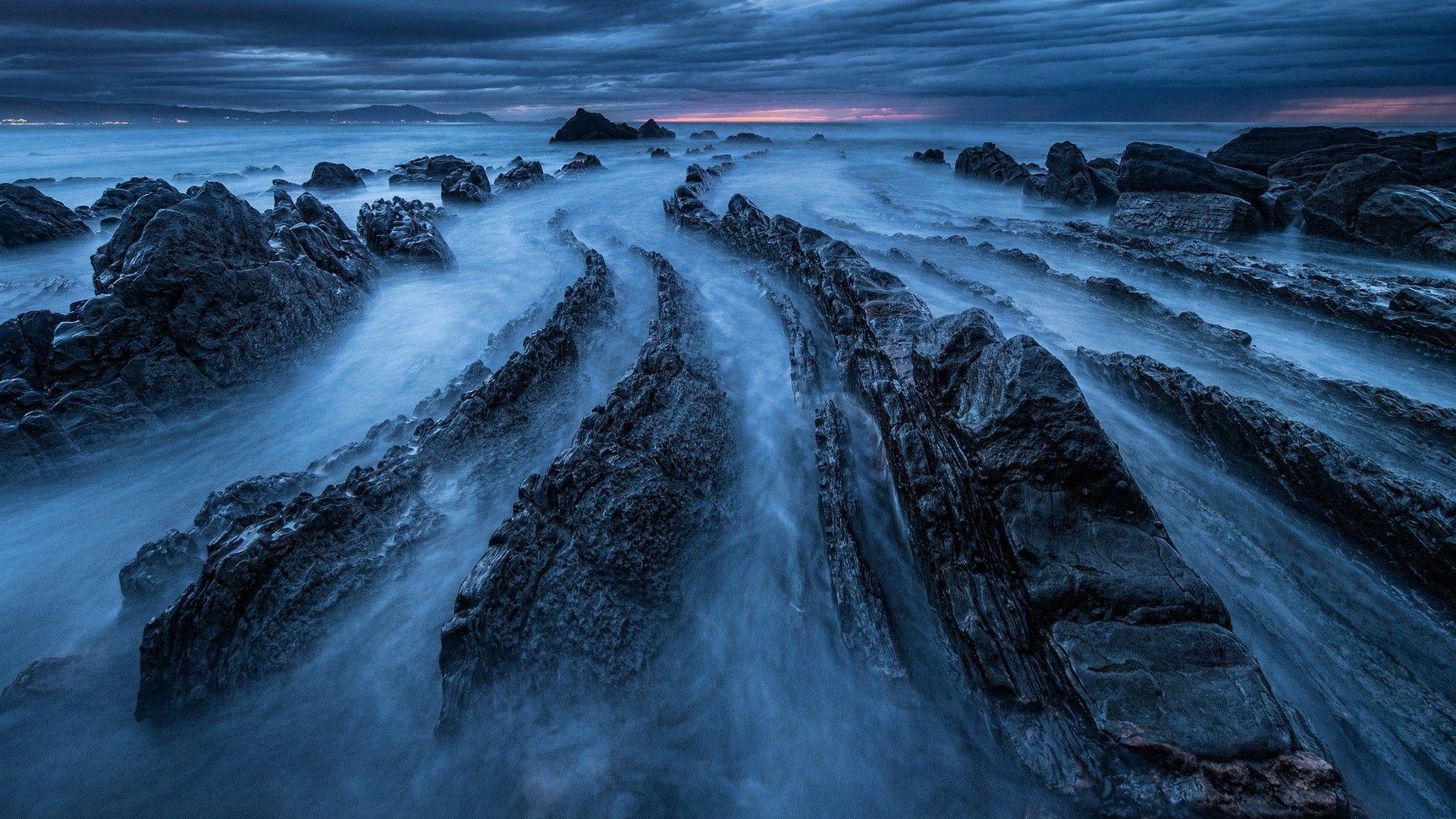 1920x1080 Beaches: Rocks Sea Rocky Amazing Formation Earth Dragon Clouds Shore