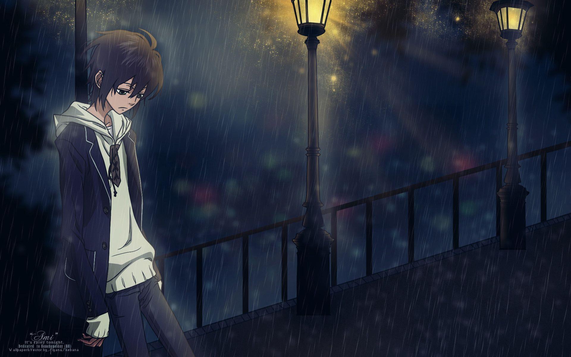1920x1200 Depressed Anime Boy Wallpaper