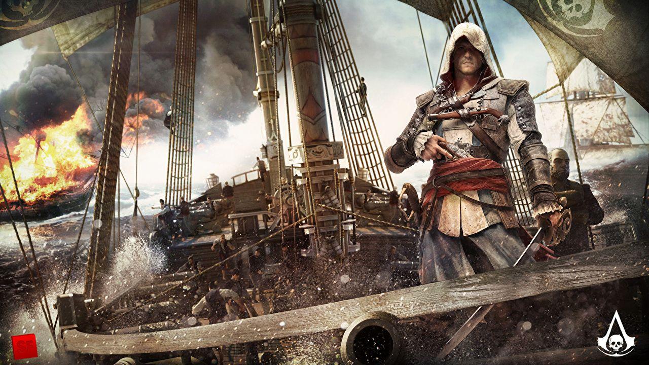 1280x720 Photo Assassin's Creed Assassin's Creed 4 Black Flag Pirates Man