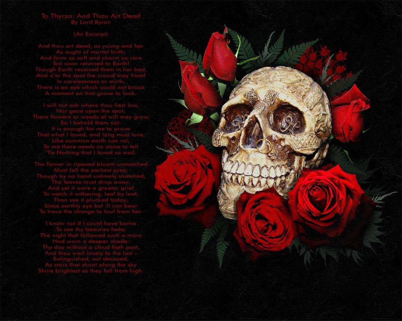1280x1024 Girl Skull Wallpaper