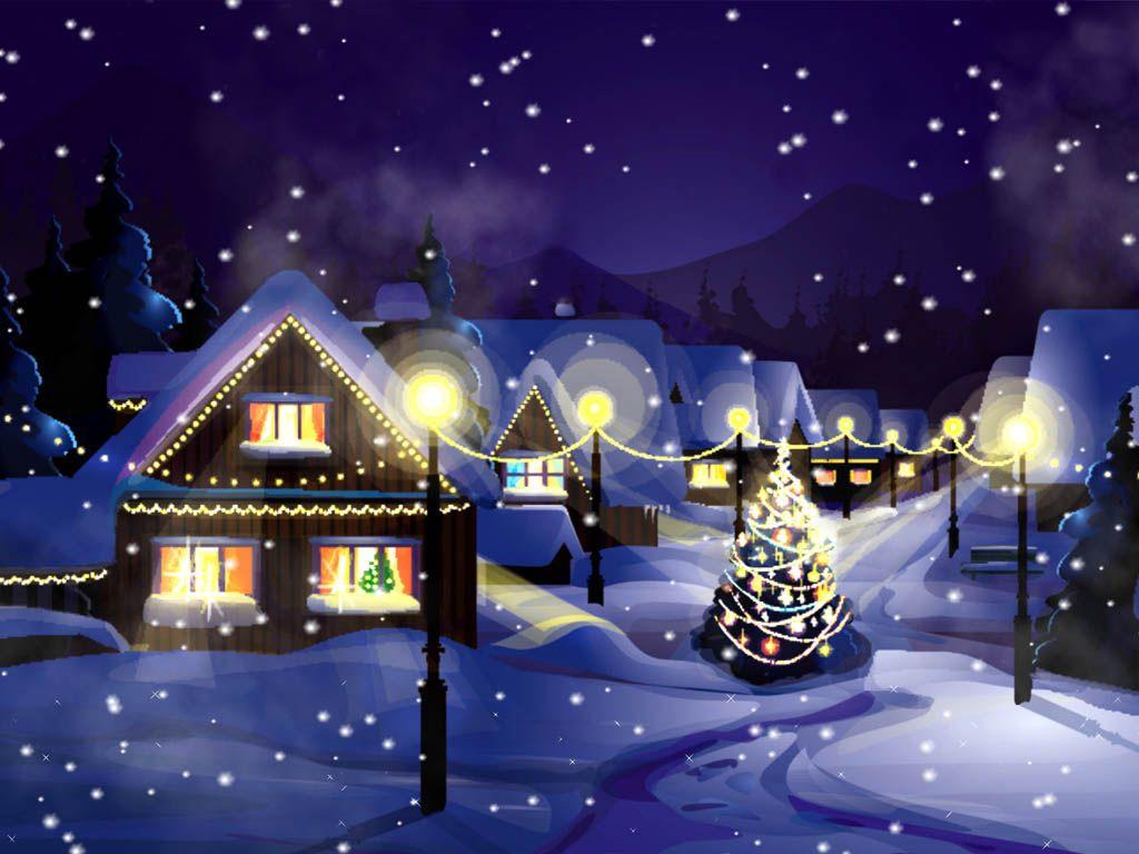1024x768 Christmas Snowfall Animated Wallpaper for Windows Animated Wallpaper