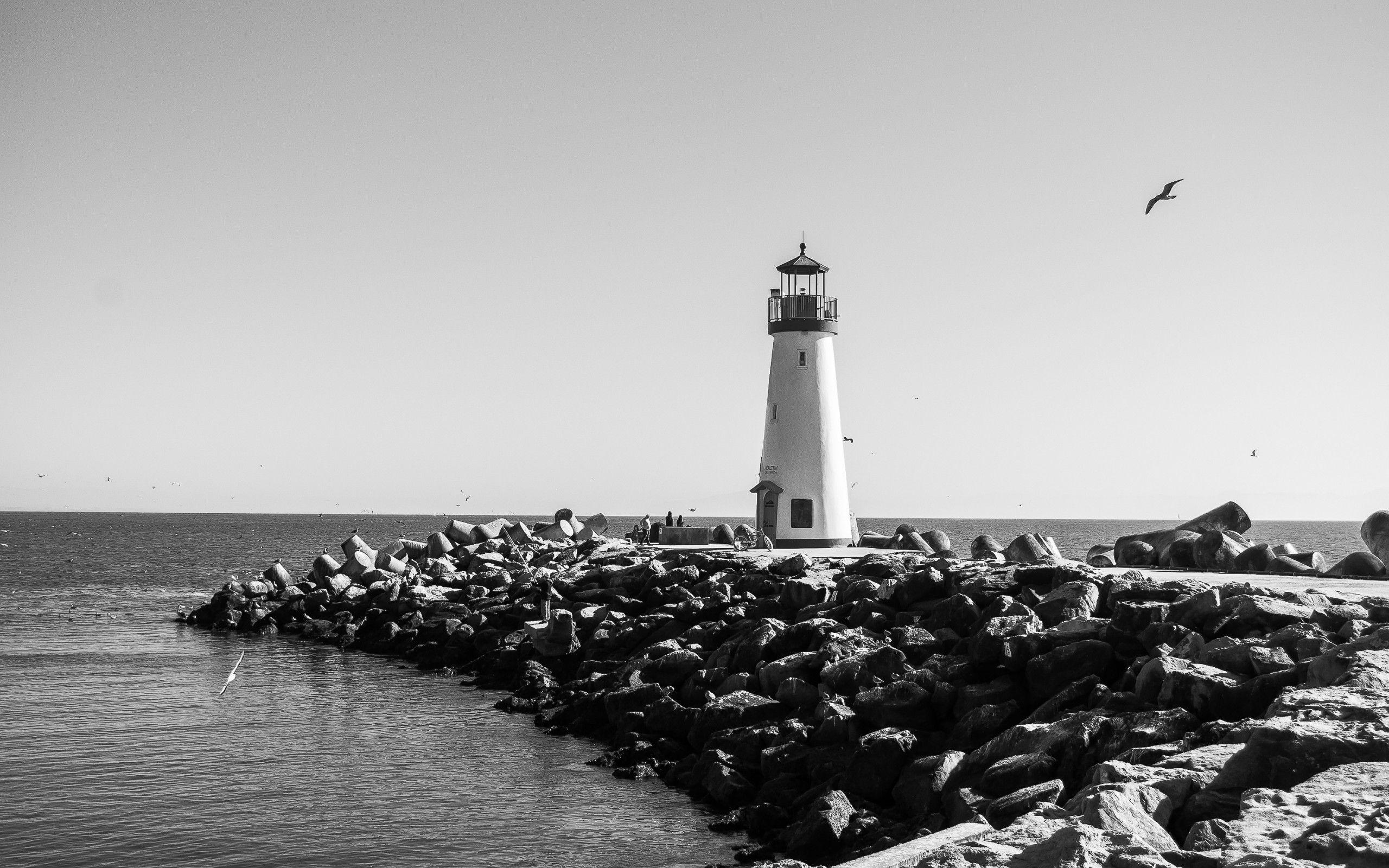 2560x1600 Black and White Lighthouse Wallpaper for Desktop and Mobiles 13 Retina Macbook Pro