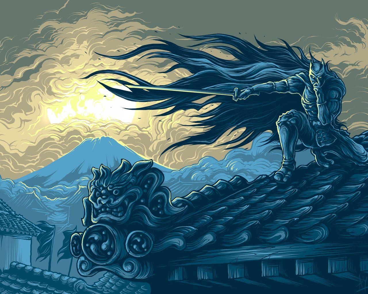 1280x1024 Batman Ninja Wallpaper