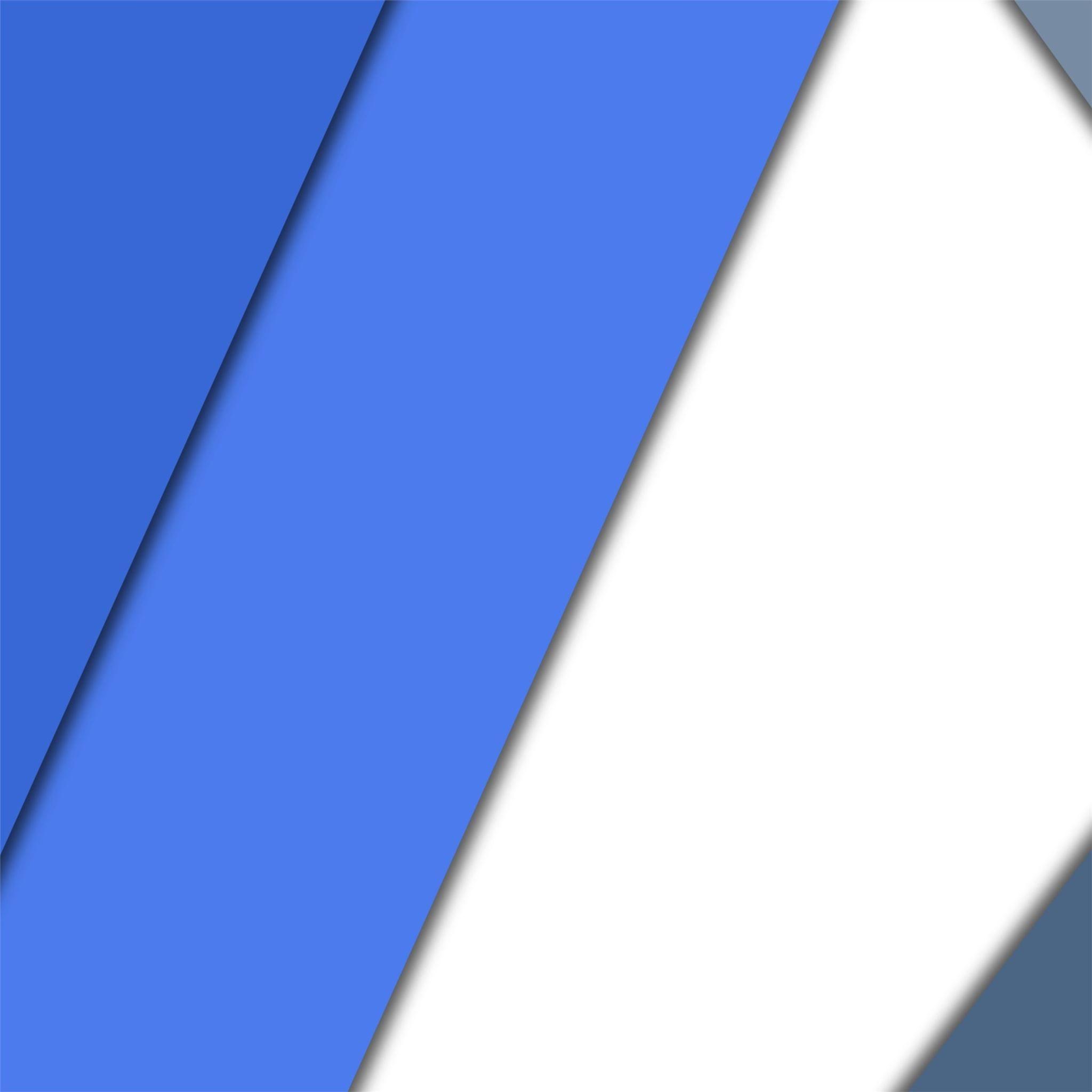 2048x2048 blue white material design 4k iPad Wallpaper Free Download