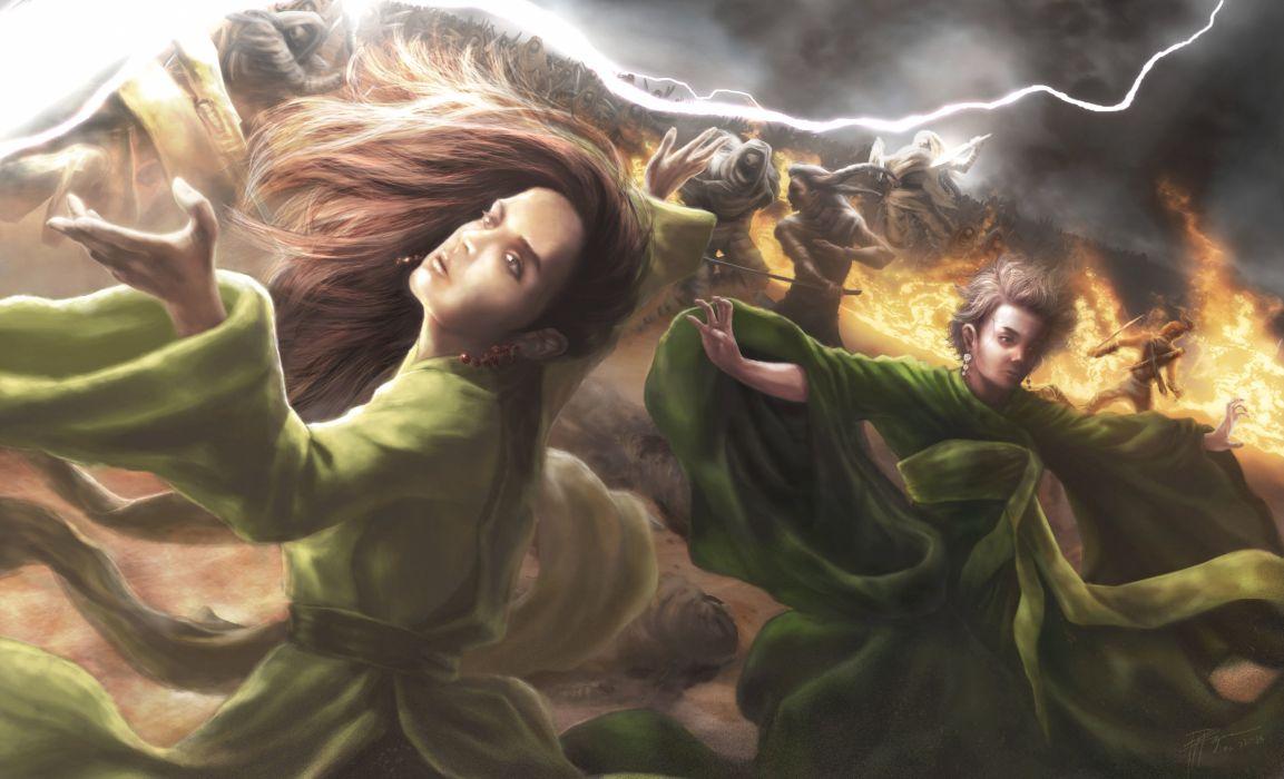1153x700 Illustrations to books The Wheel of Time Fantasy Girls wallpaperx2550