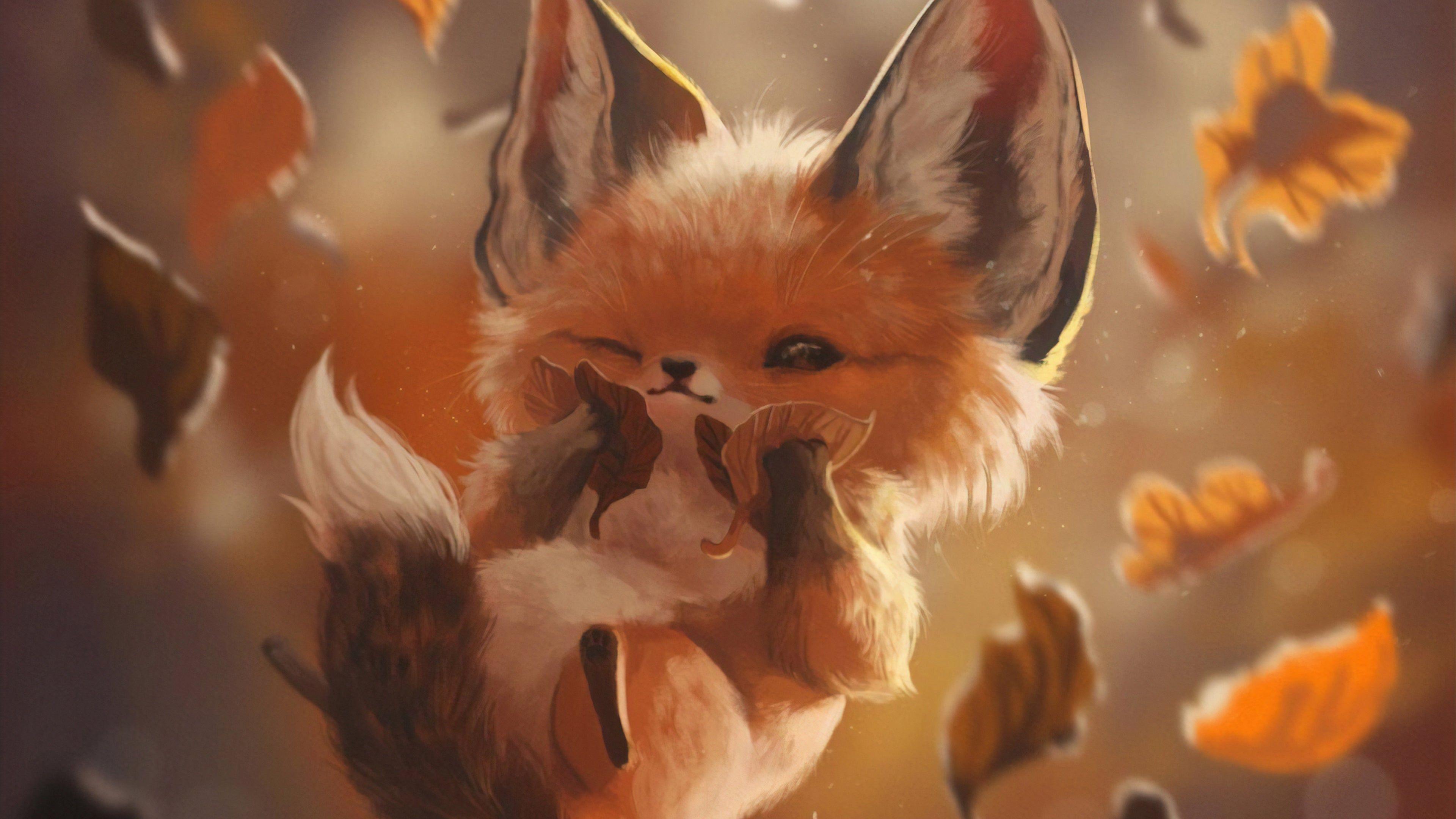 Cute Fox Art Wallpapers - Top Free Cute Fox Art Backgrounds