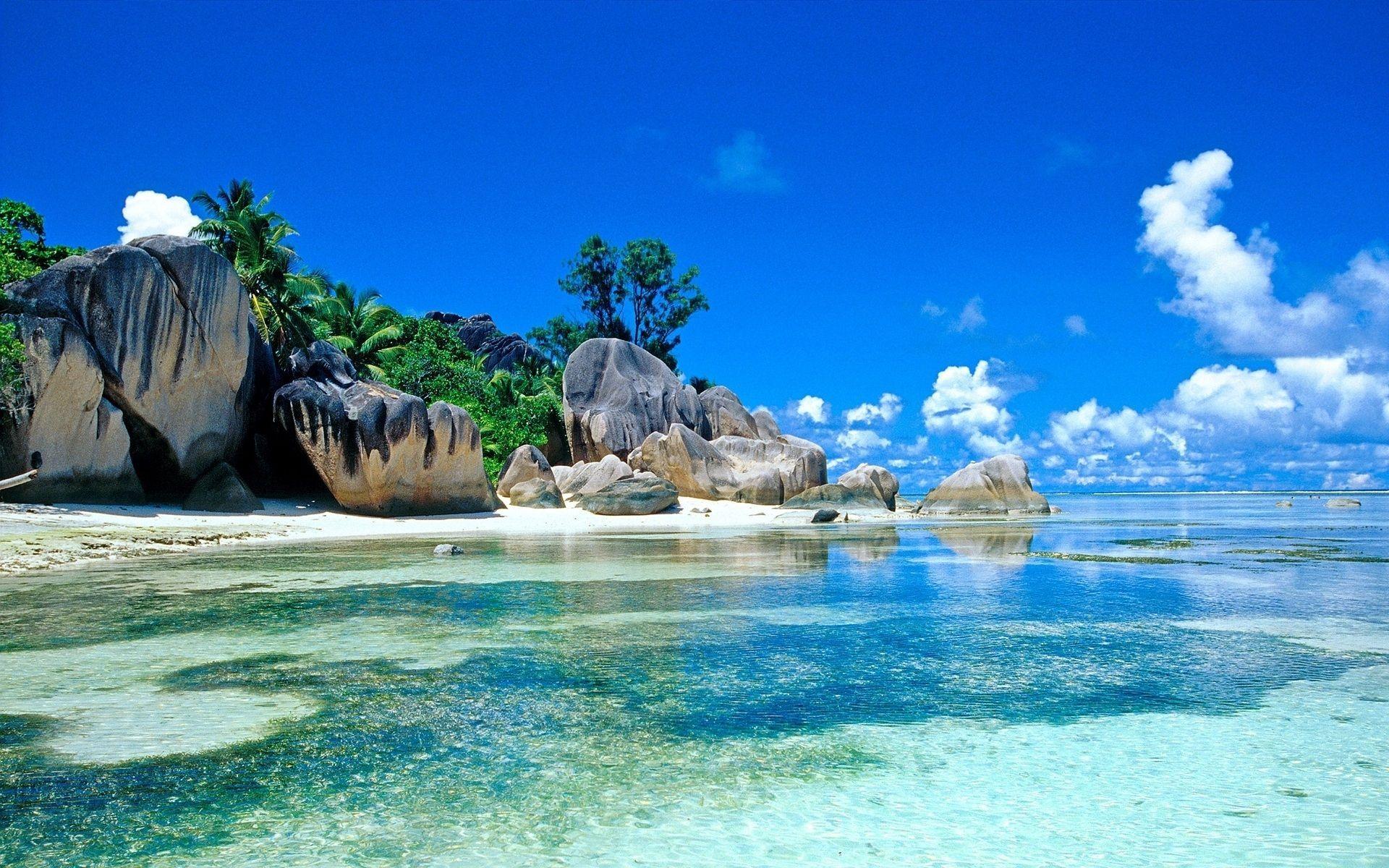 1920x1200 Seychelles Hình nền HD Bãi biển đẹp.  Hình nền bãi biển HD
