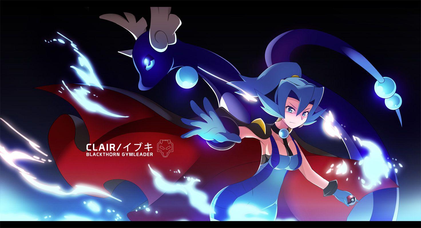 1472x800 blue eyes blue hair cape dragonair gloves ibuki (pokemon) jpeg artifacts long hair pokemon ponytail vivivoovoo. konachan.com.com Anime Wallpaper