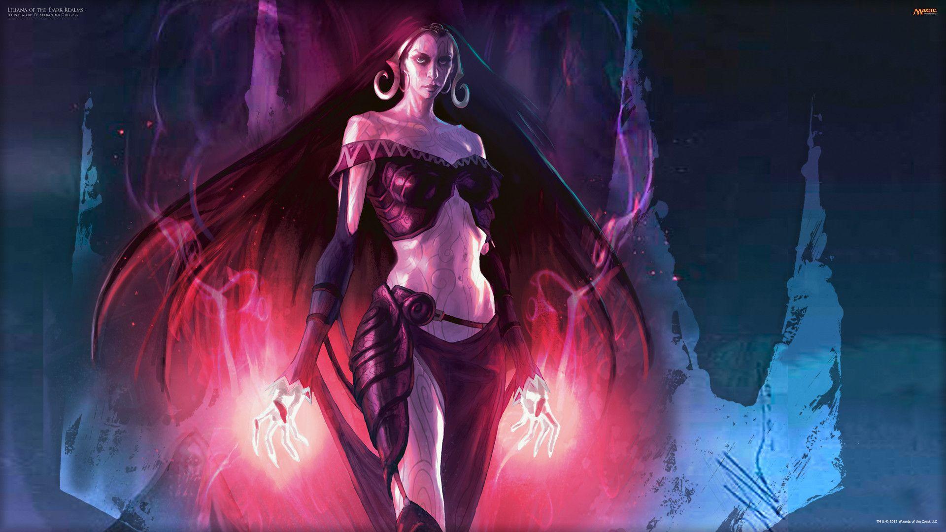 1920x1080 Liliana Background. Liliana Necromancer Wallpaper, Oath Liliana Wallpaper and Liliana of the Veil Wallpaper