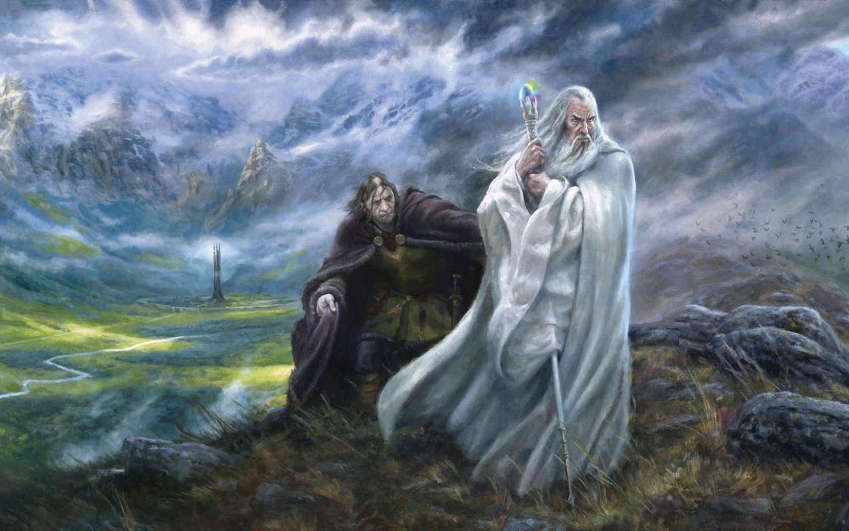 1680x1050 Gandalf the White vs Liliana Vess
