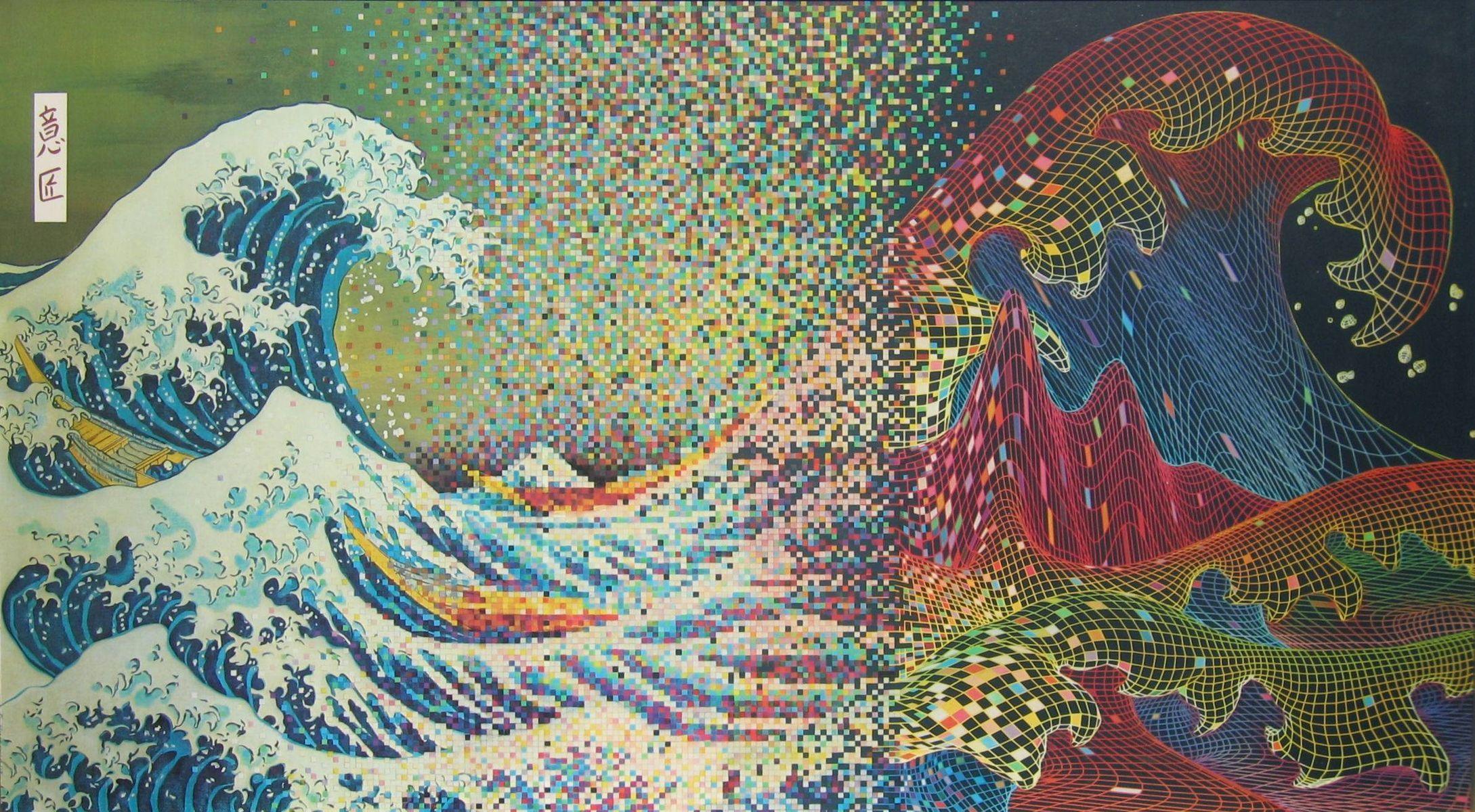 2178x1200 Image from. Abstract digital art, Pixel art, Hippie wallpaper