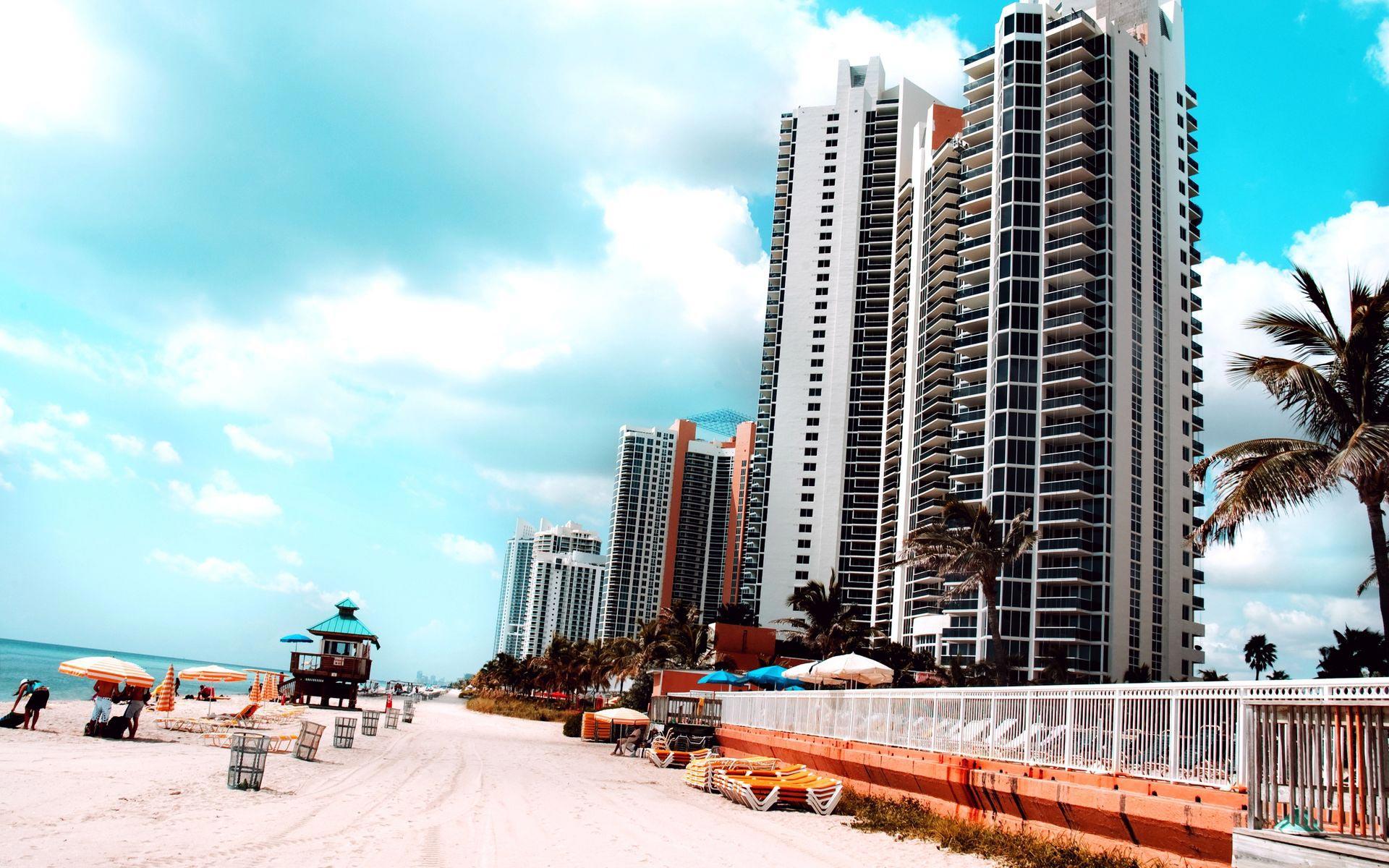 1920x1200 Miami Beach Wallpaper HD -